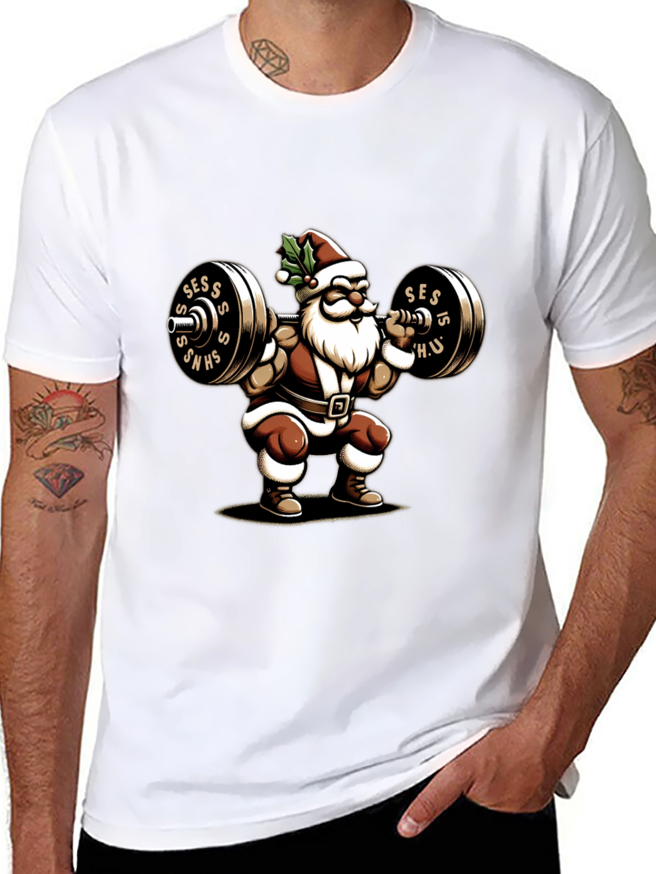 Santa Claus Gym T-Shirt