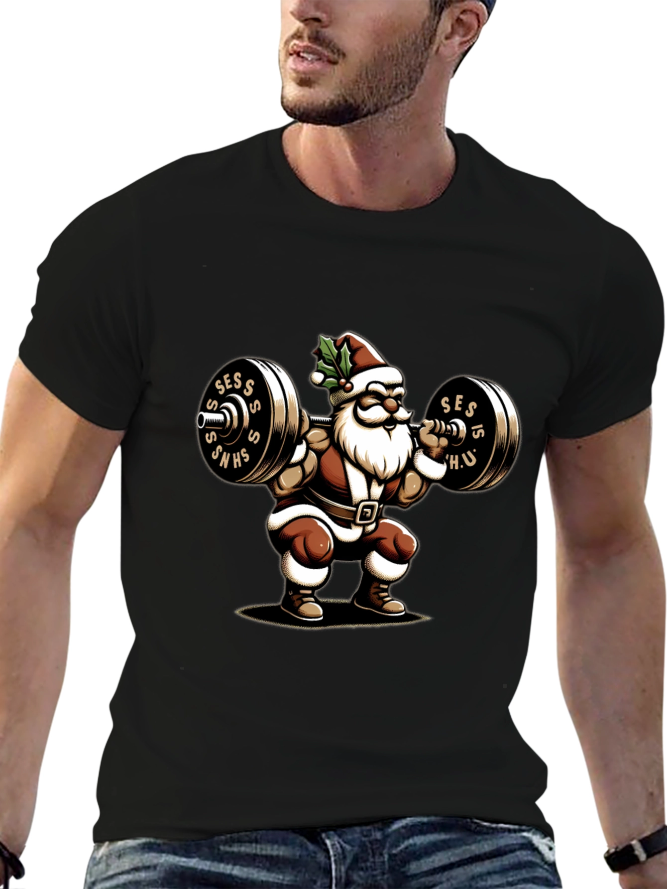 Santa Claus Gym T-Shirt