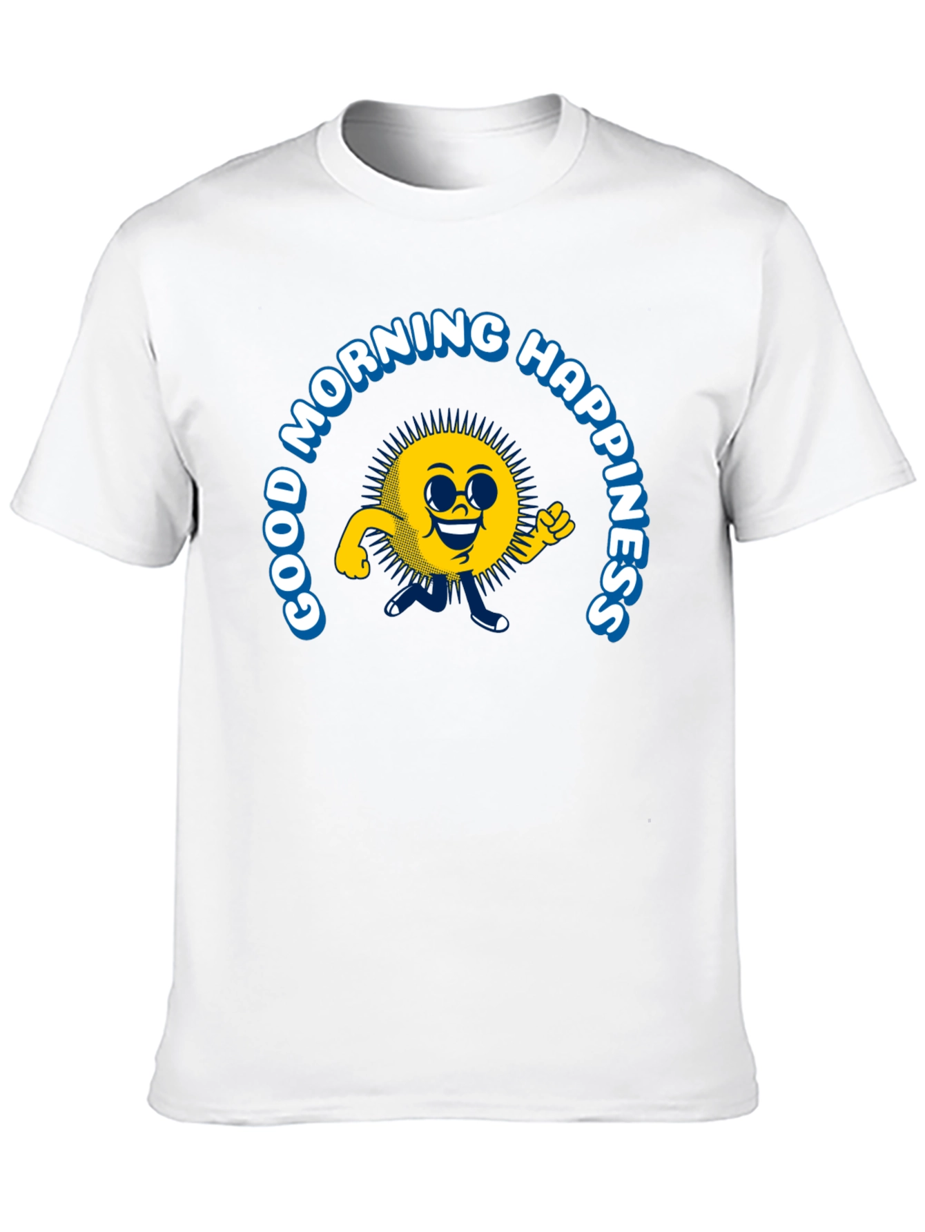 Good Morning Happiness T-Shirt - Black