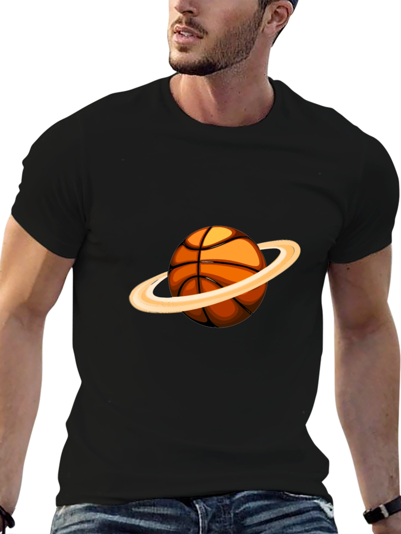 Saturn Basketball Graphic Tee - Stylish & Unique