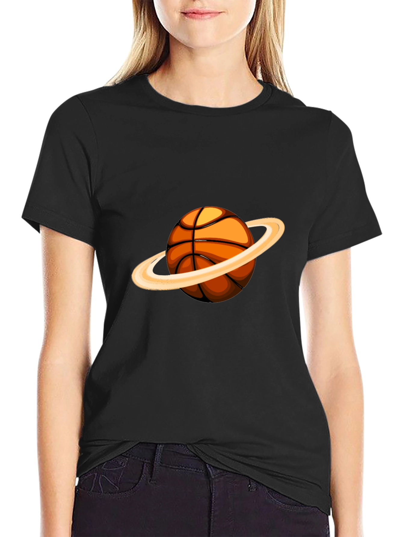 Saturn Basketball Graphic Tee - Stylish & Unique