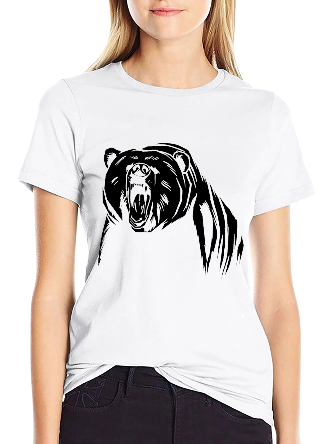Black Bear Graphic Tee - Mens Crew Neck