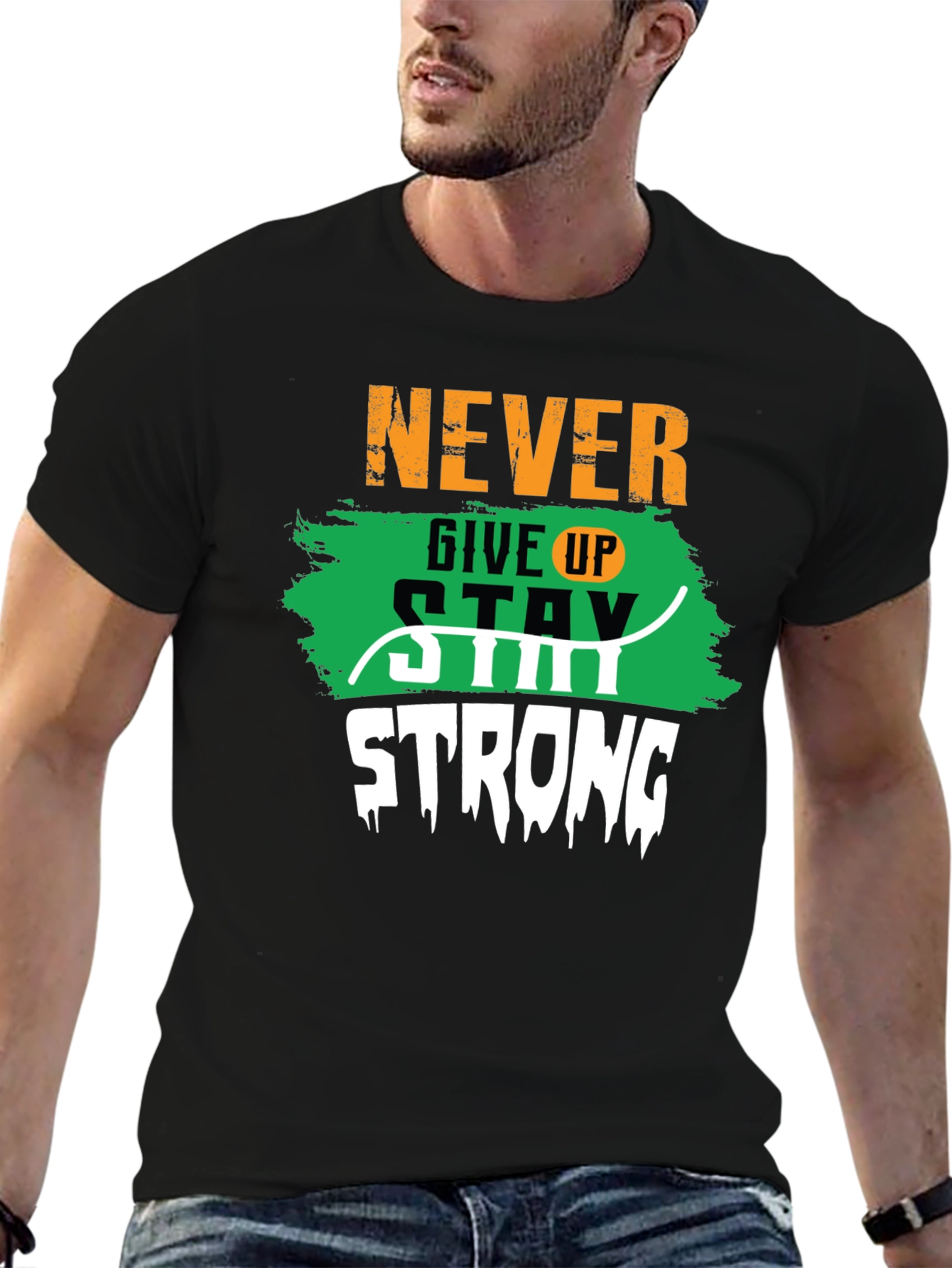 Never Give Up Motivational T-Shirt