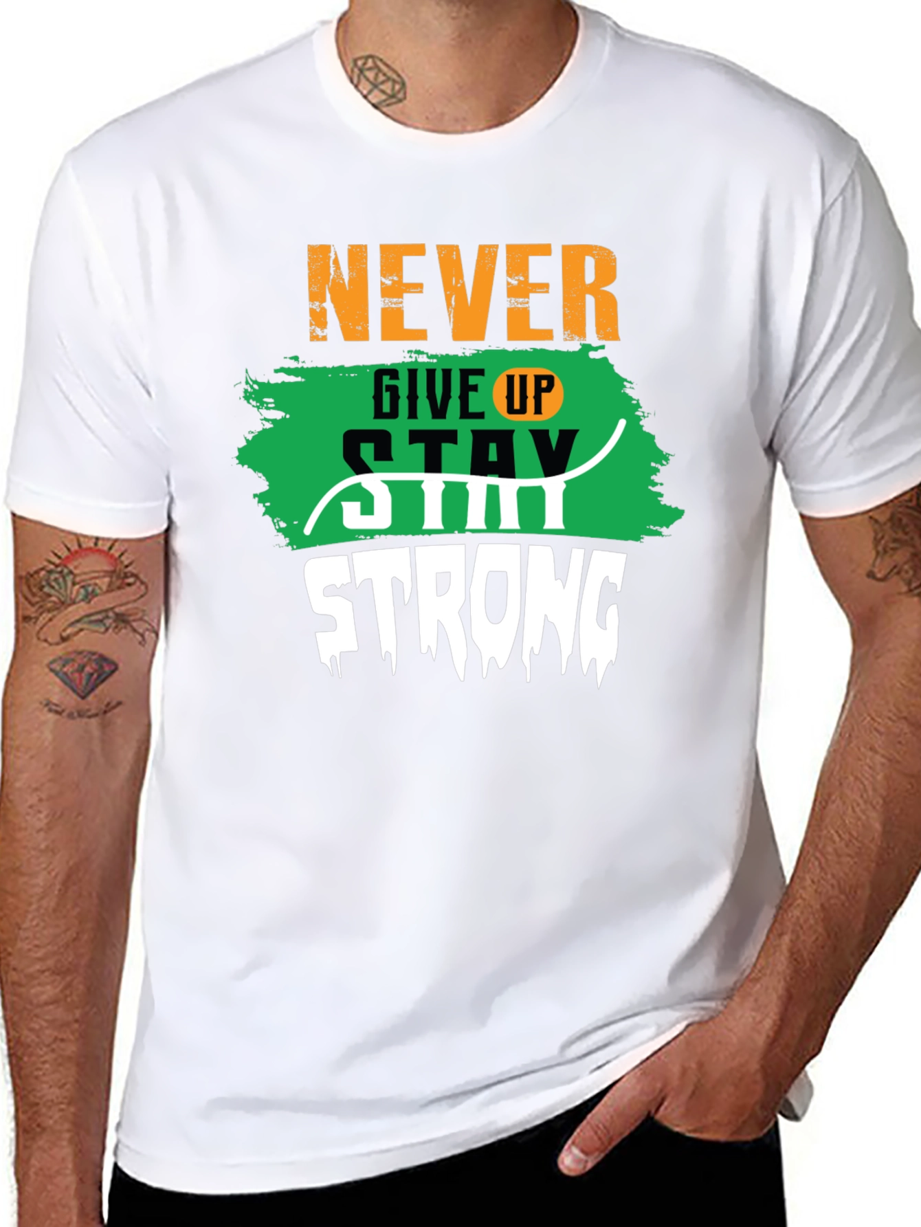 Never Give Up Motivational T-Shirt