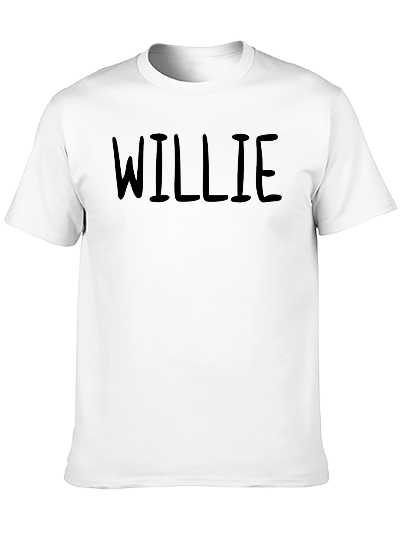 Willie Graphic T-Shirt - Black Crew Neck Tee