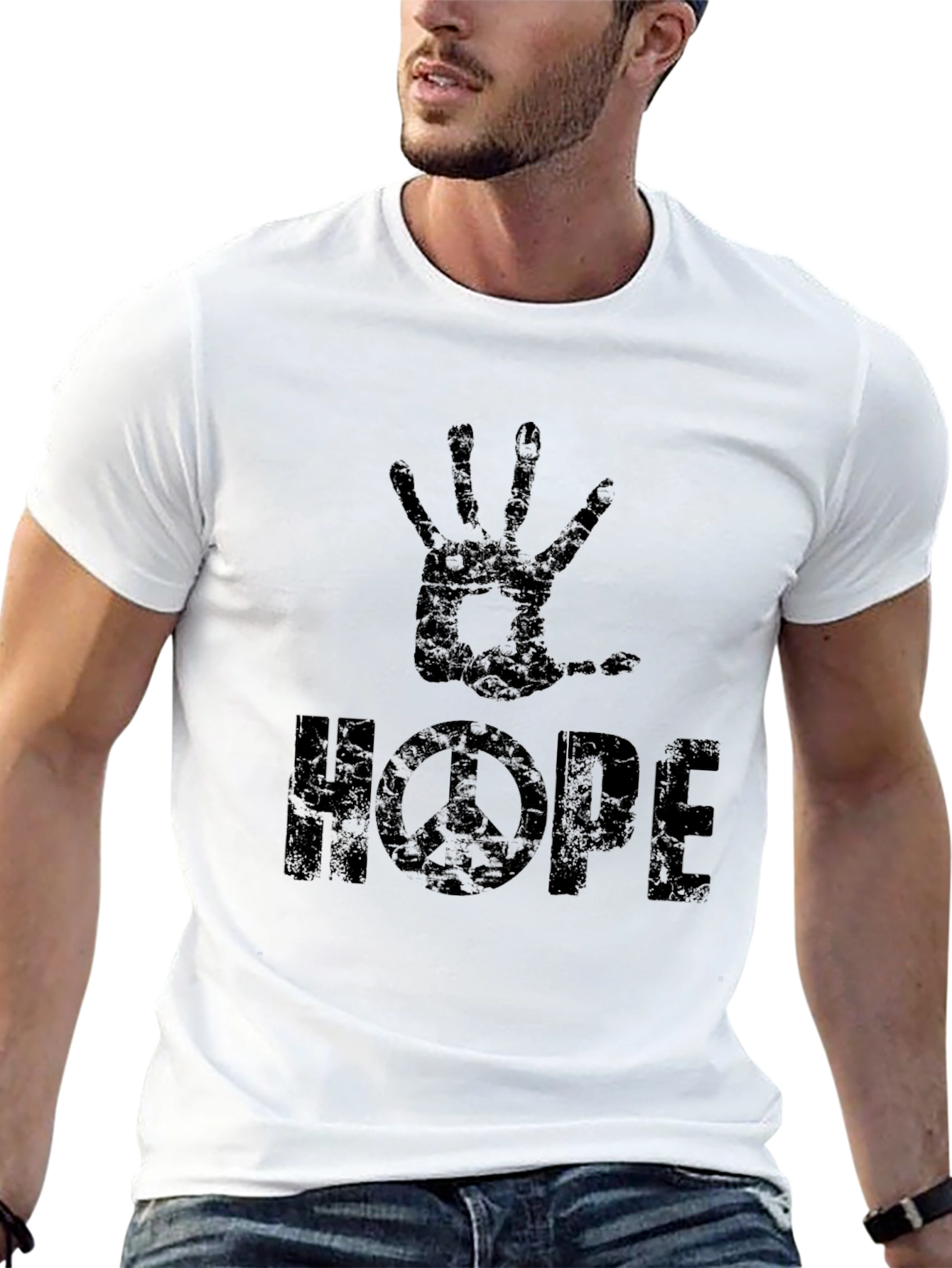 HOPE Peace Symbol Graphic T-Shirt