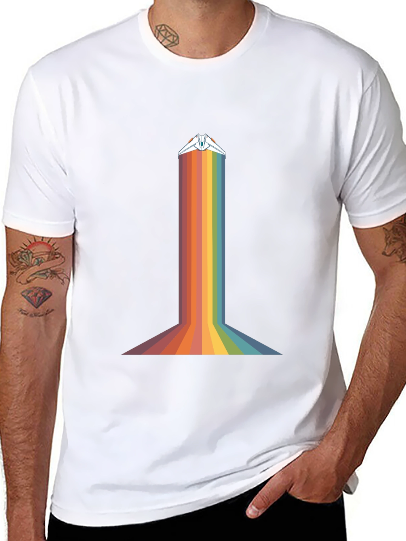 Rainbow Spaceship T-Shirt