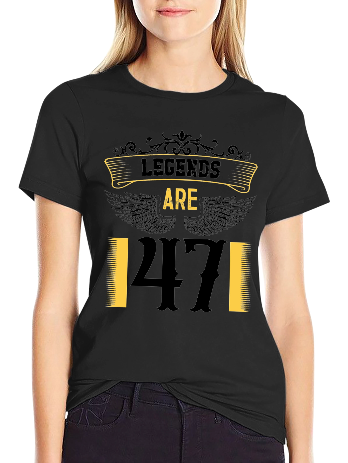 Legends are 47 Black T-Shirt