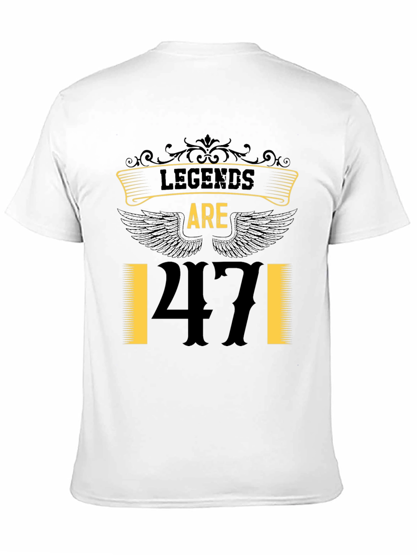 Legends are 47 Black T-Shirt