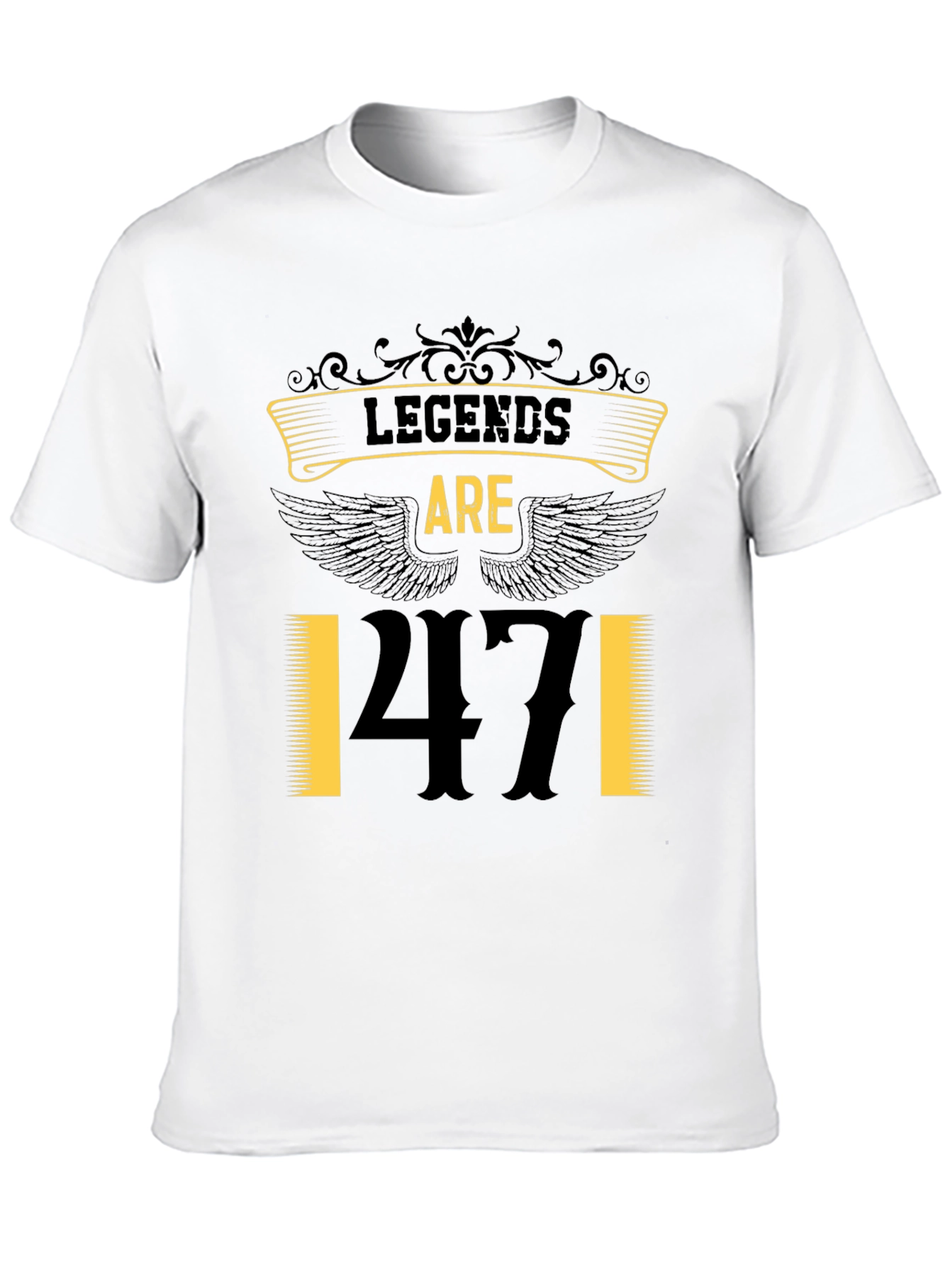 Legends are 47 Black T-Shirt