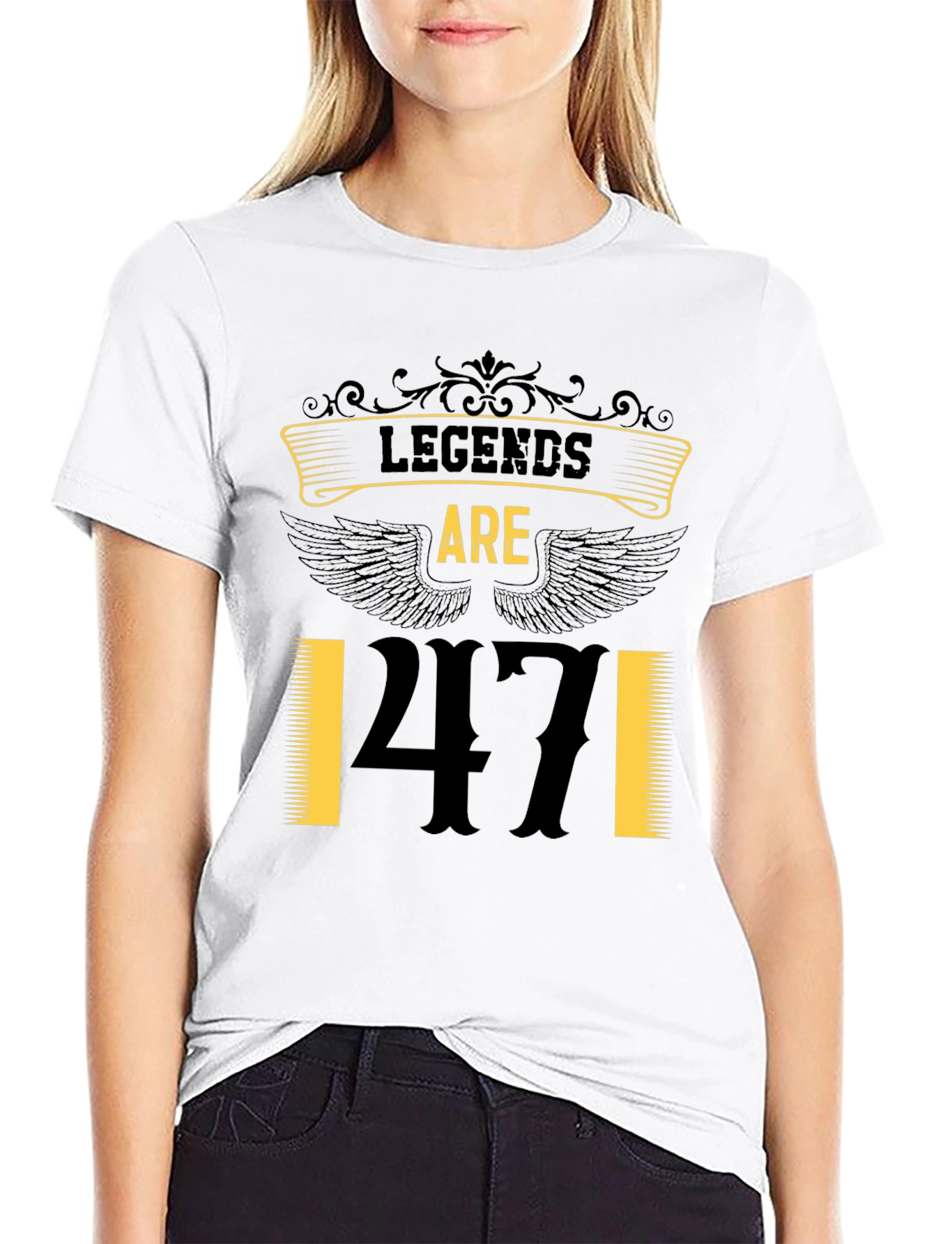 Legends are 47 Black T-Shirt