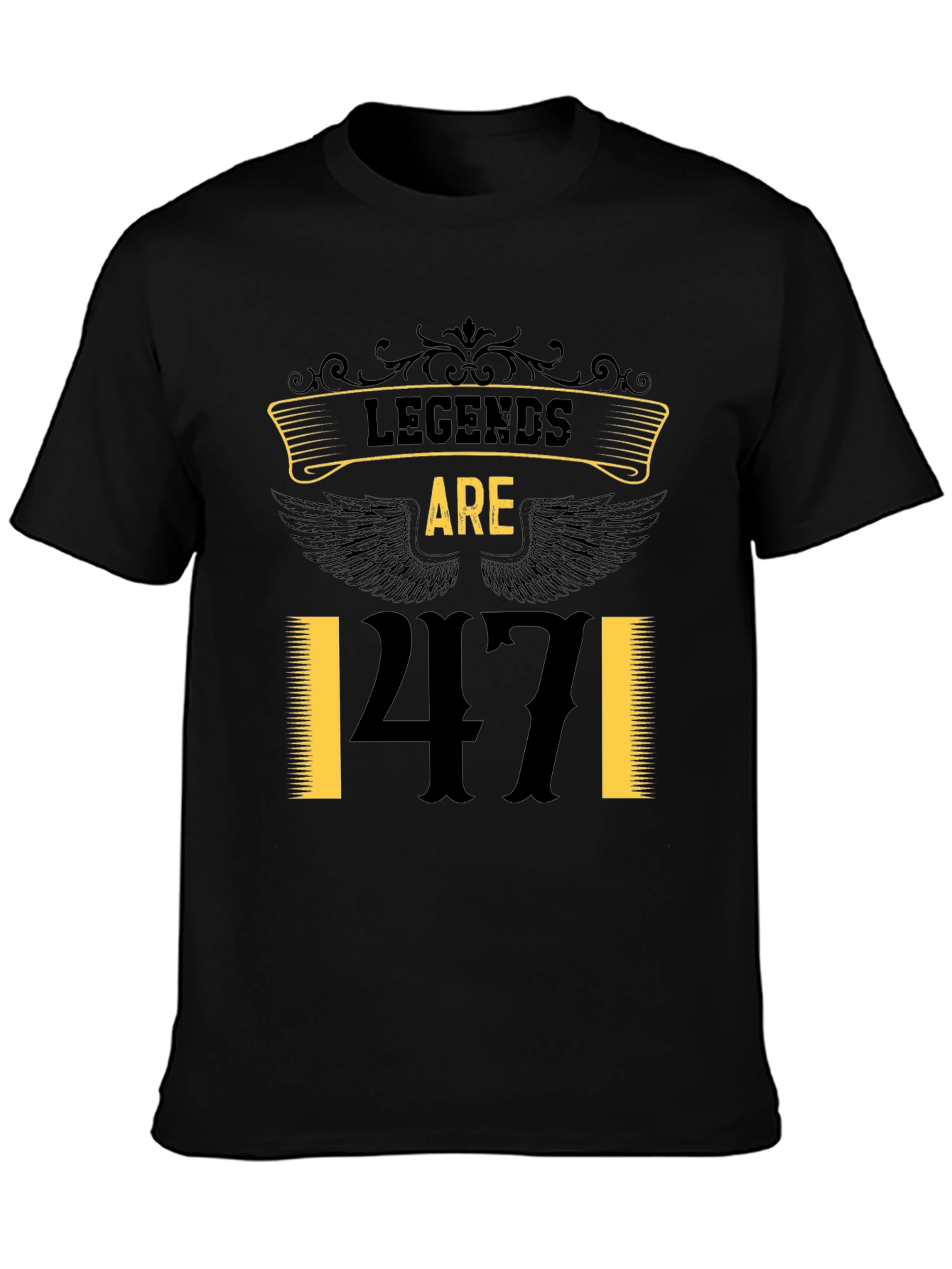 Legends are 47 Black T-Shirt