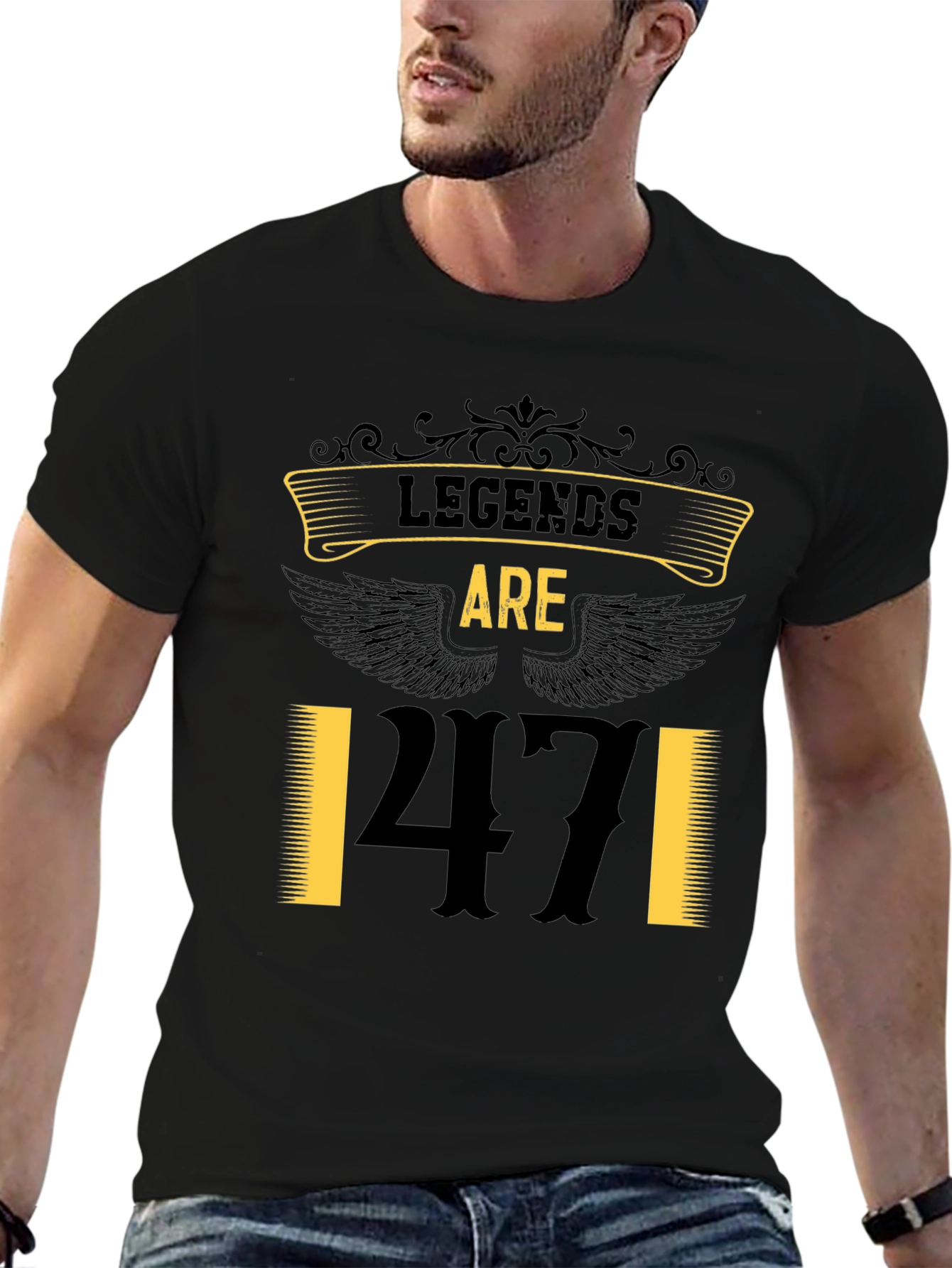 Legends are 47 Black T-Shirt
