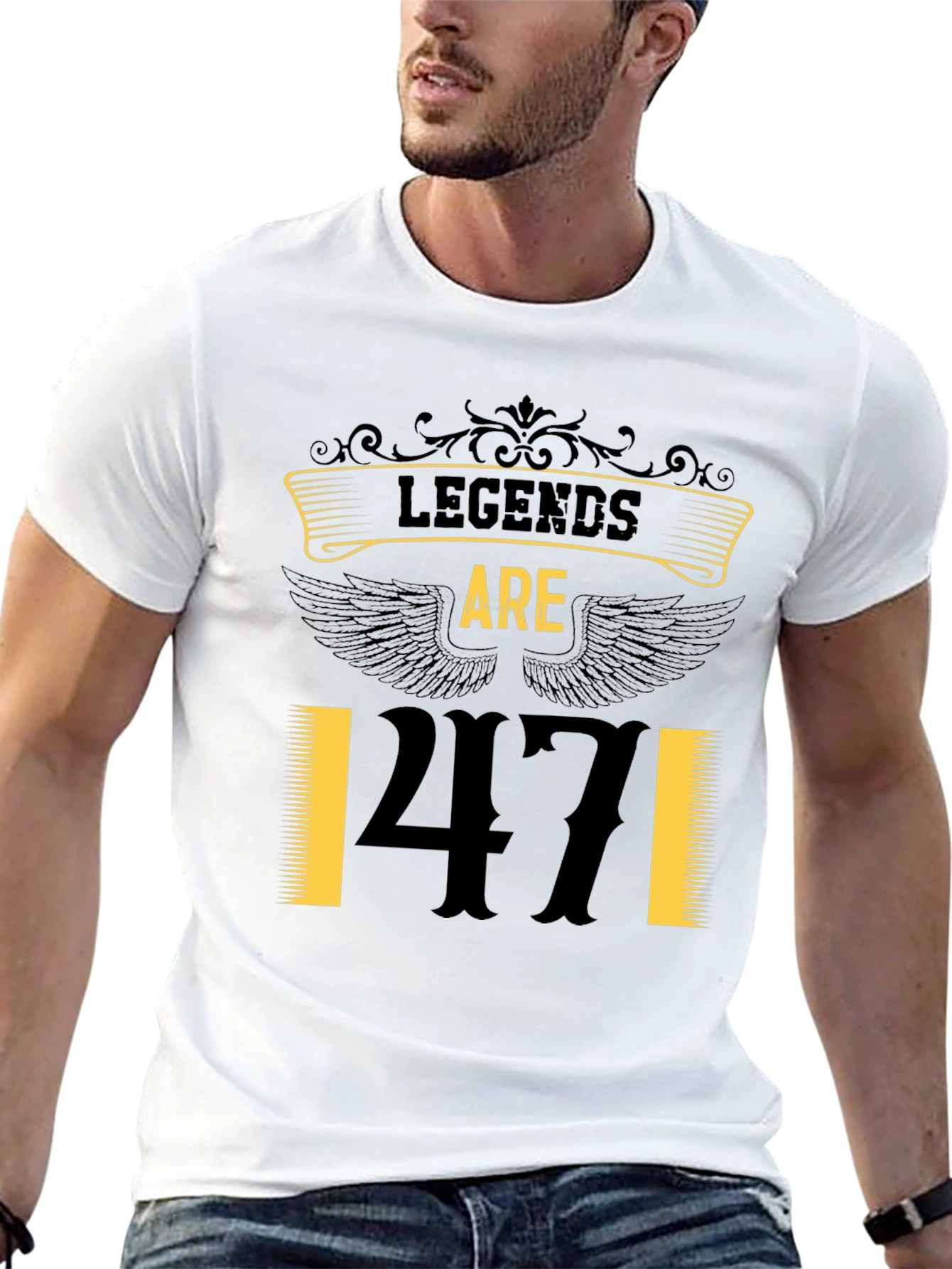 Legends are 47 Black T-Shirt