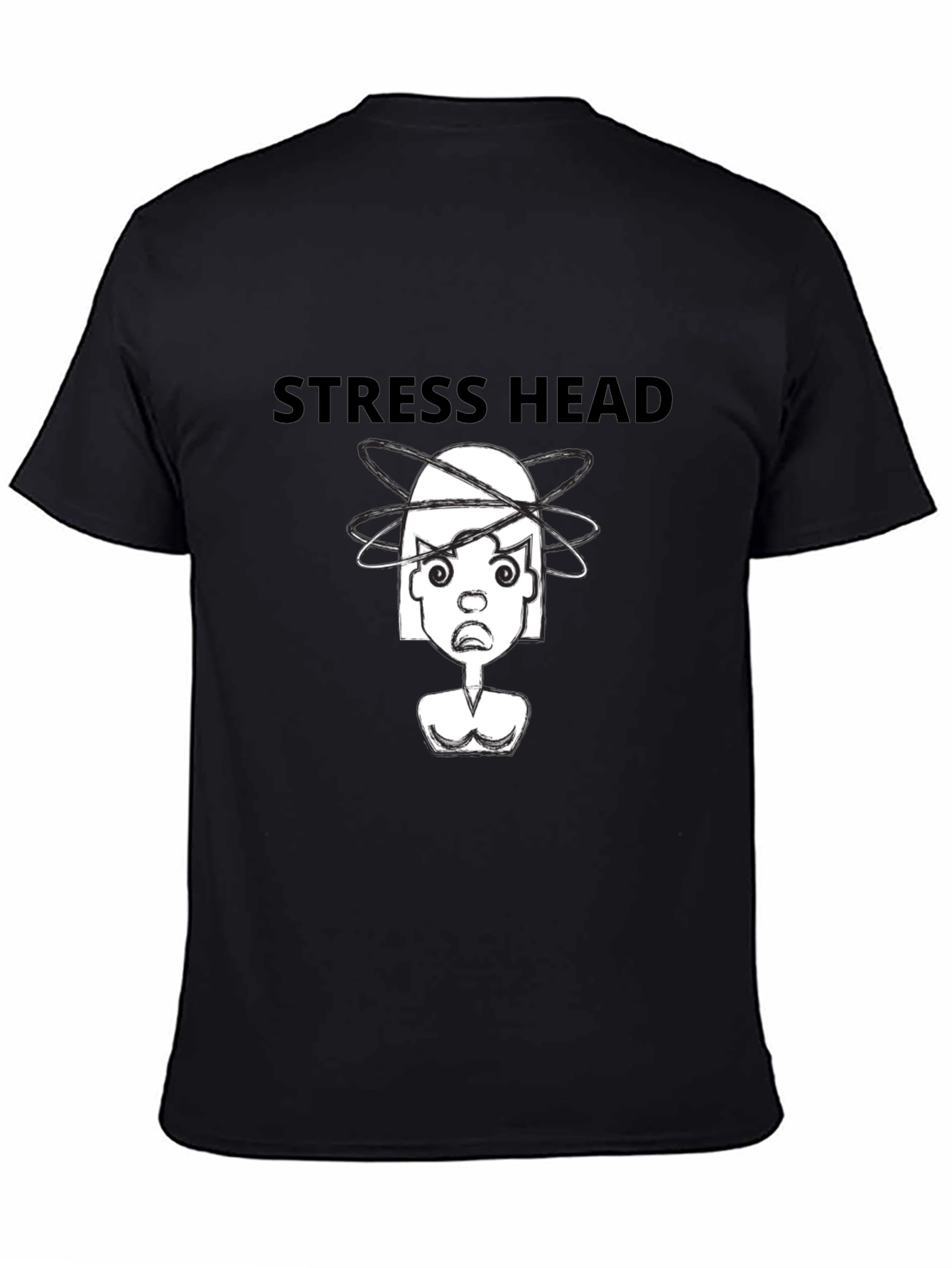 Stress Head T-Shirt - Unisex Black Graphic Tee