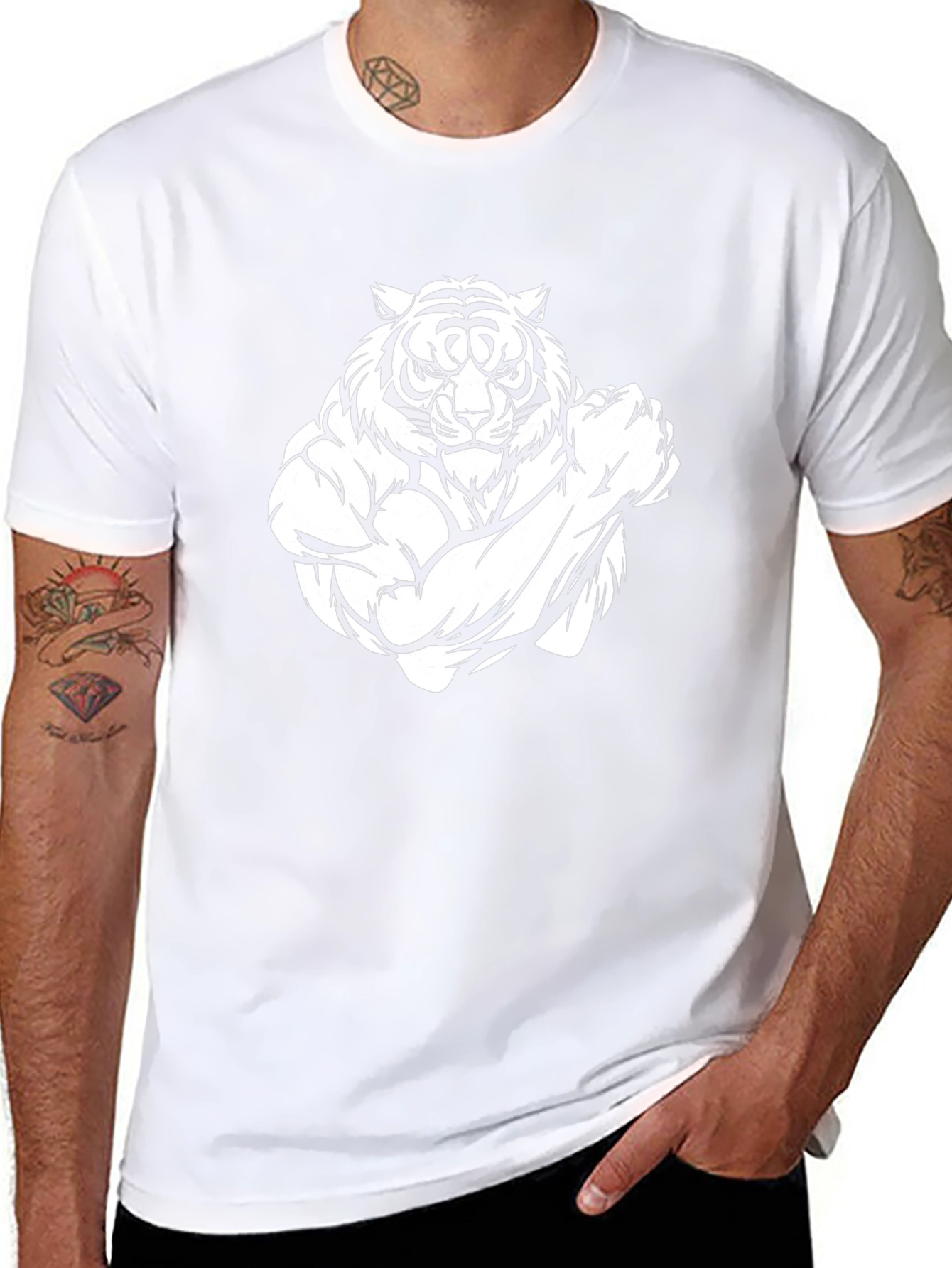 Tiger Muscle Graphic Tee - Black