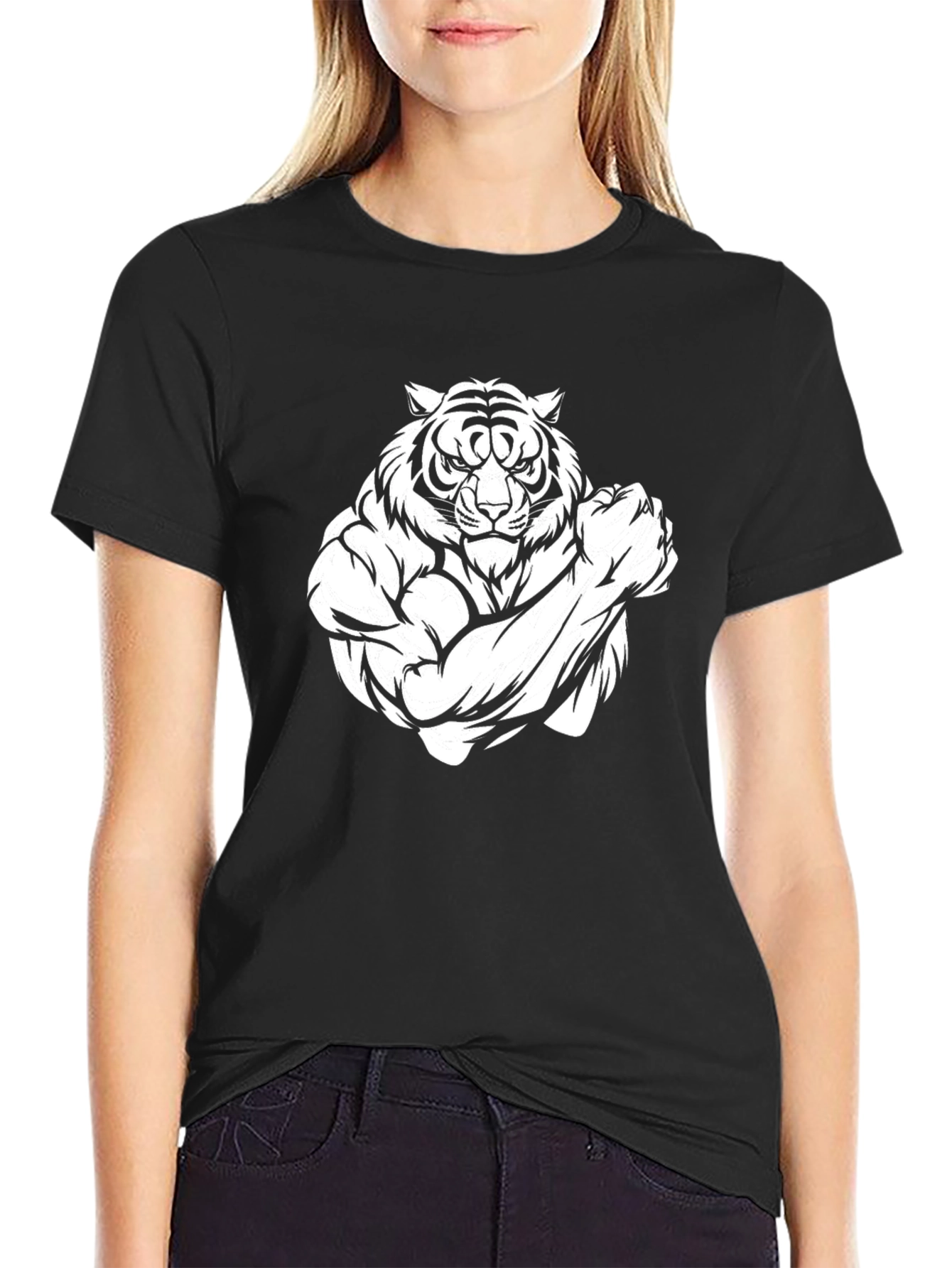 Tiger Muscle Graphic Tee - Black