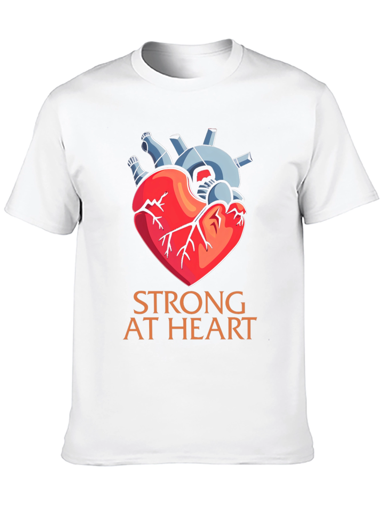 Strong At Heart Graphic T-Shirt - Bold Anatomical Style
