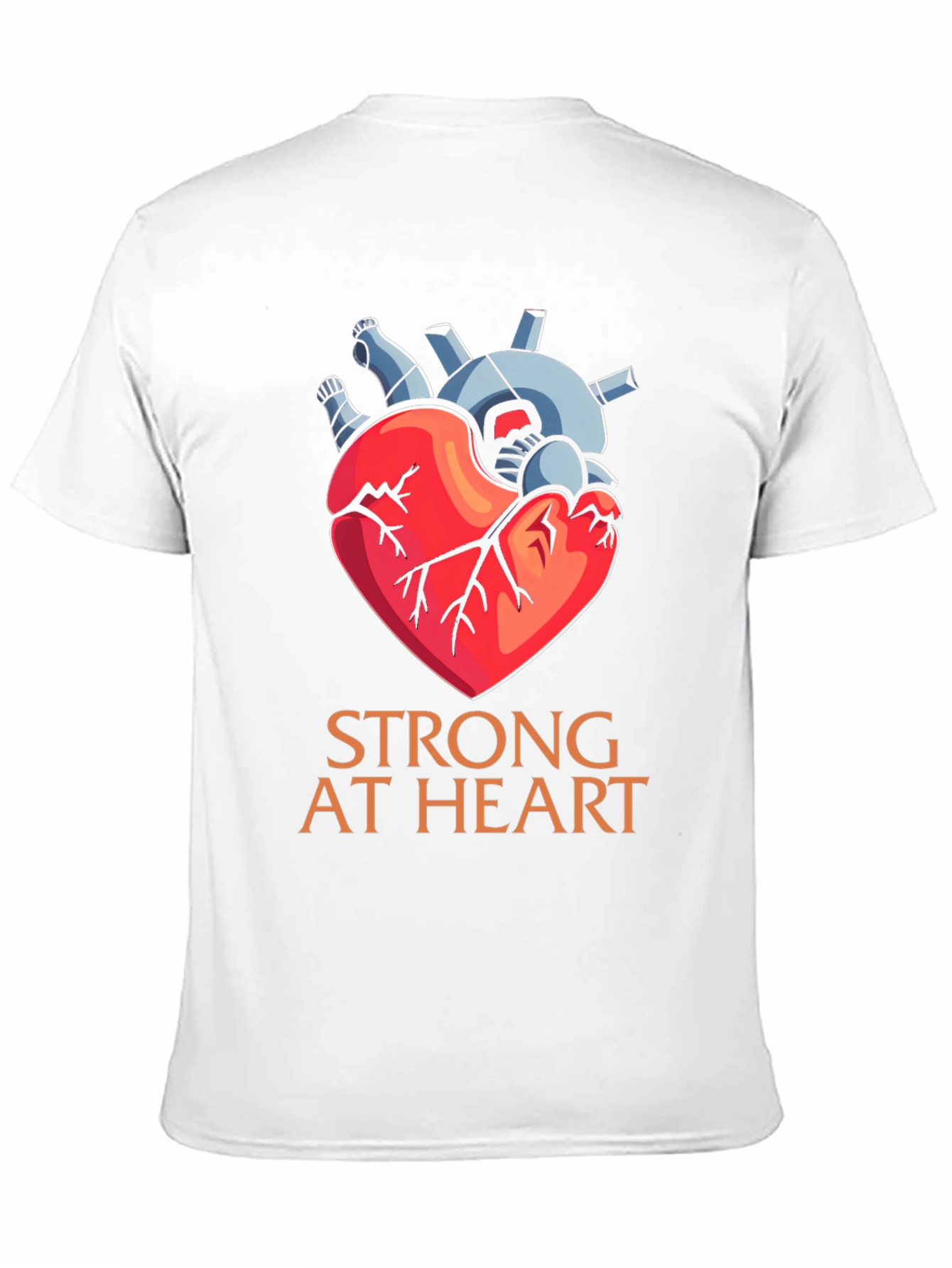 Strong At Heart Graphic T-Shirt - Bold Anatomical Style