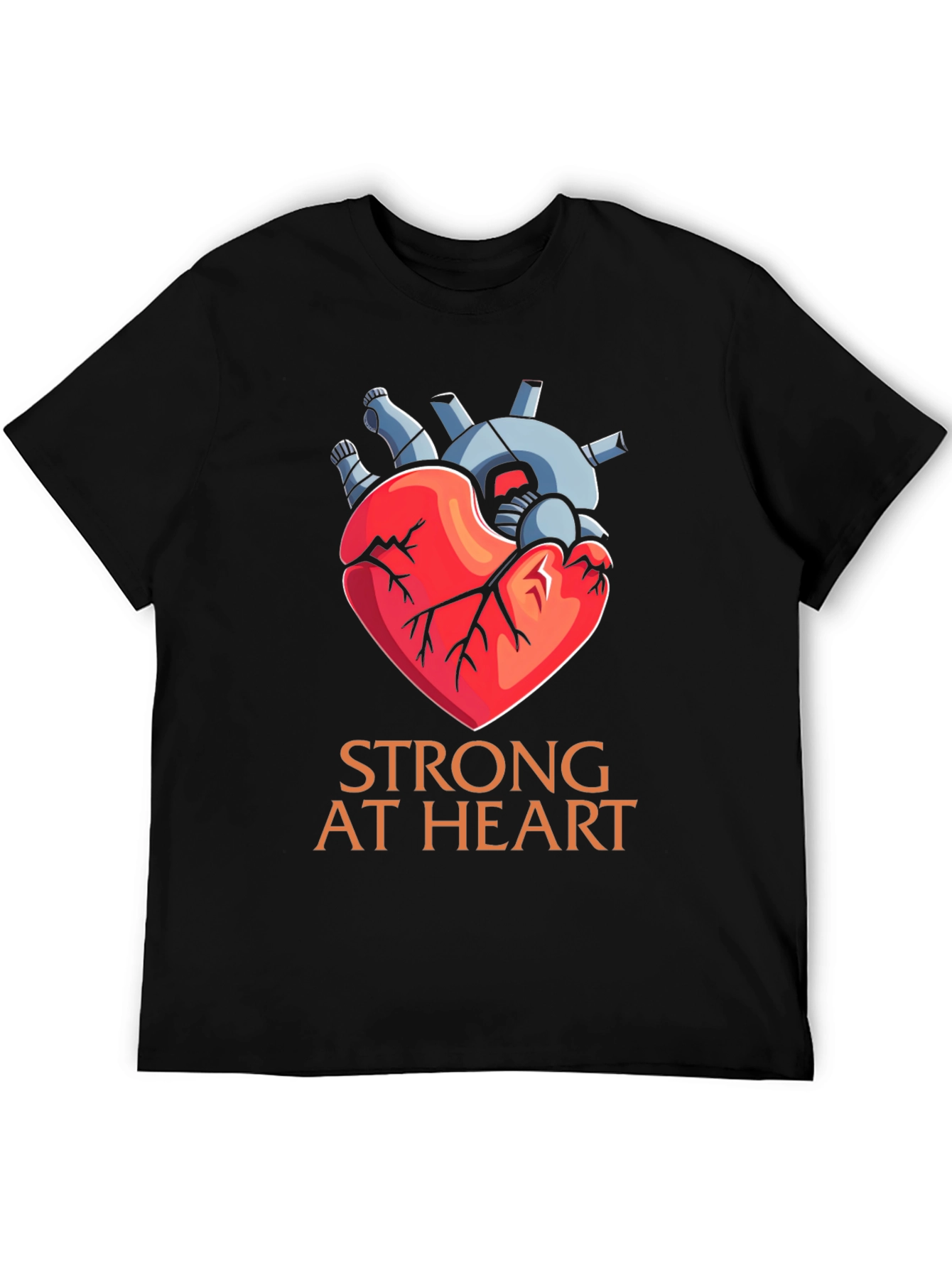 Strong At Heart Graphic T-Shirt - Bold Anatomical Style