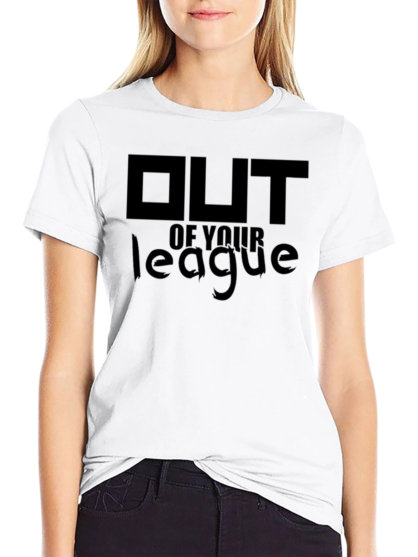 Out of Your League Black Graphic Tee