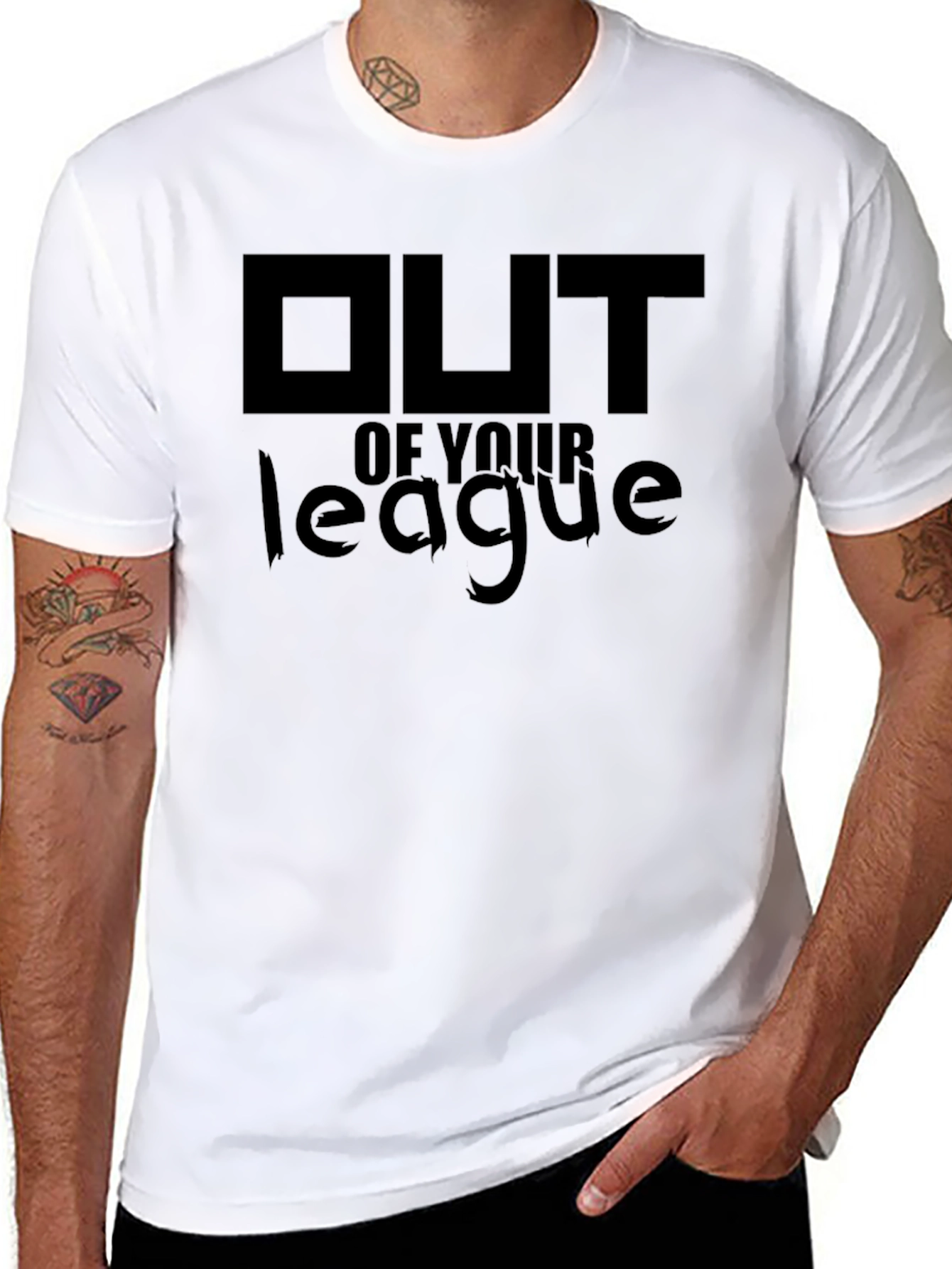 Out of Your League Black Graphic Tee