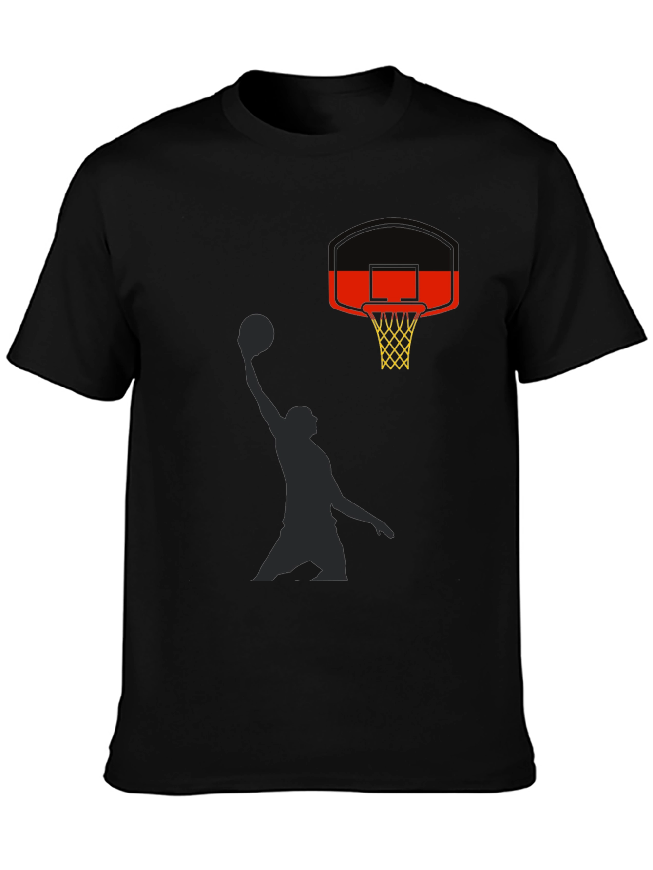 Slam Dunk Graphic Tee - Black Cotton Casual Shirt