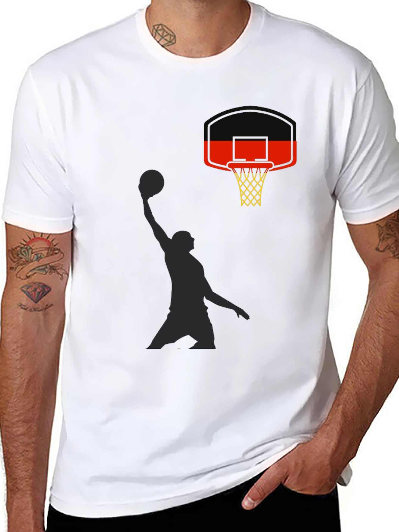 Slam Dunk Graphic Tee - Black Cotton Casual Shirt
