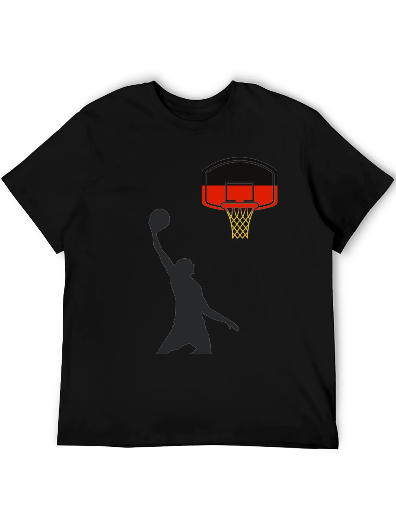 Slam Dunk Graphic Tee - Black Cotton Casual Shirt