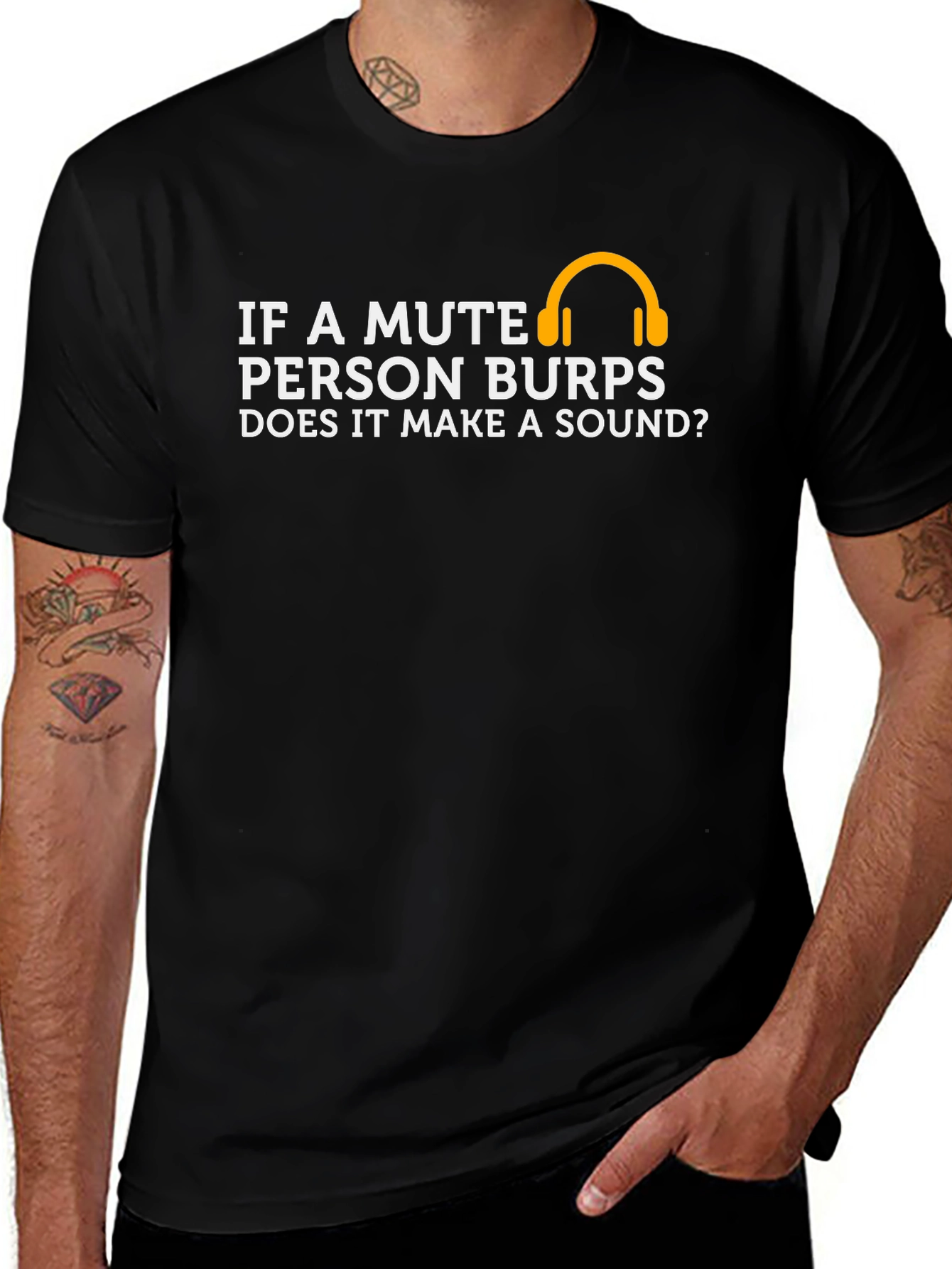 Mute Person Burp T-Shirt Funny Graphic Tee