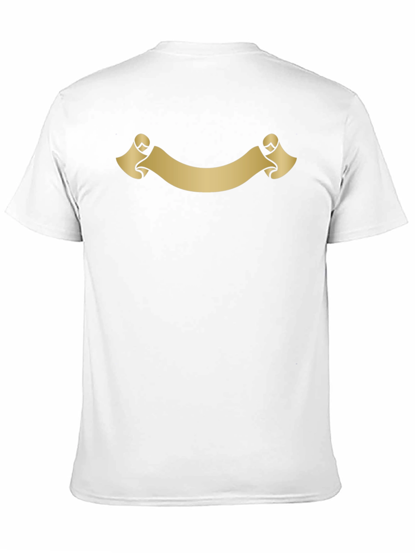 Black T-Shirt with Gold Scroll Design