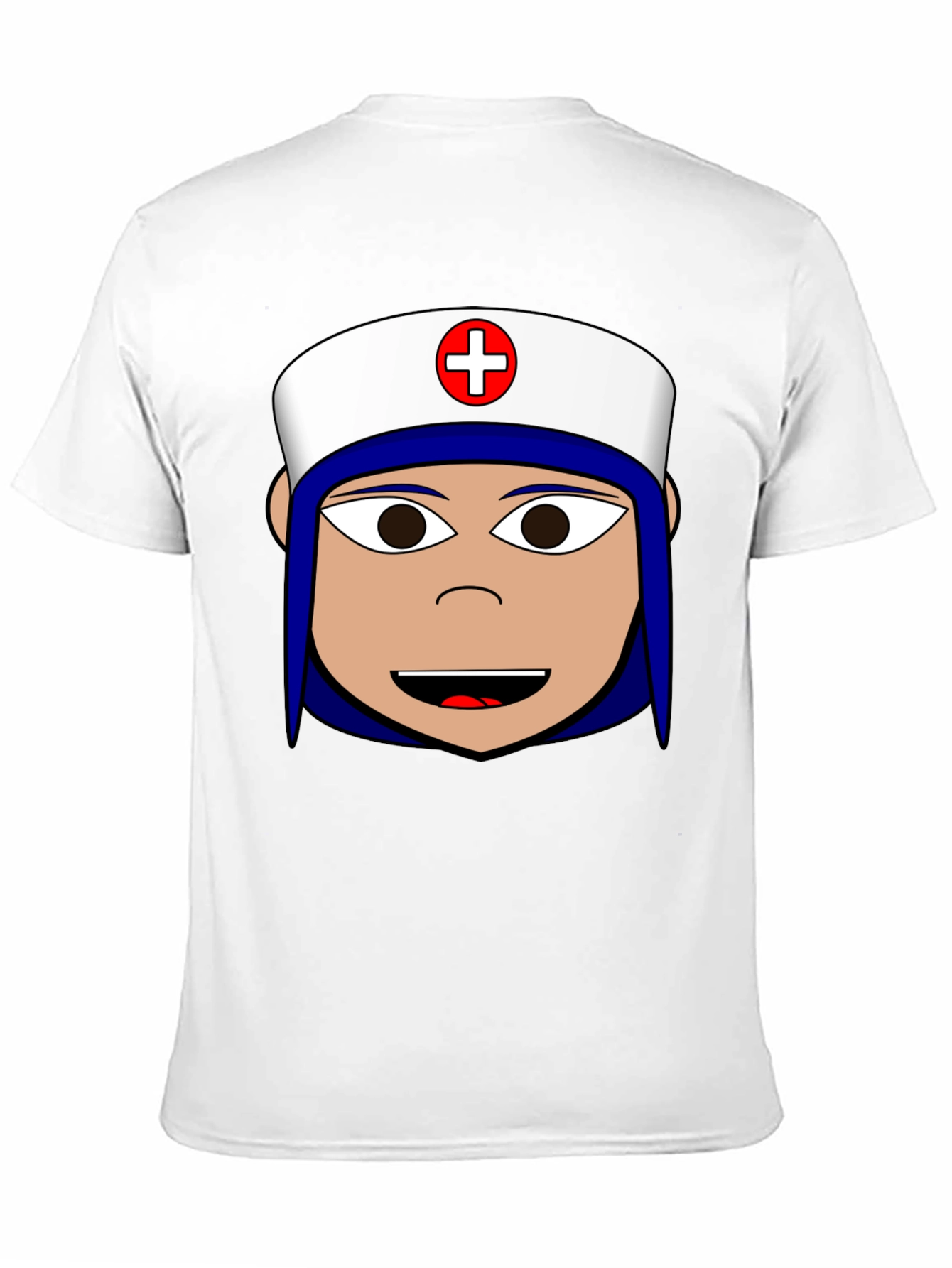 Nurse Cartoon Graphic Tee - Black