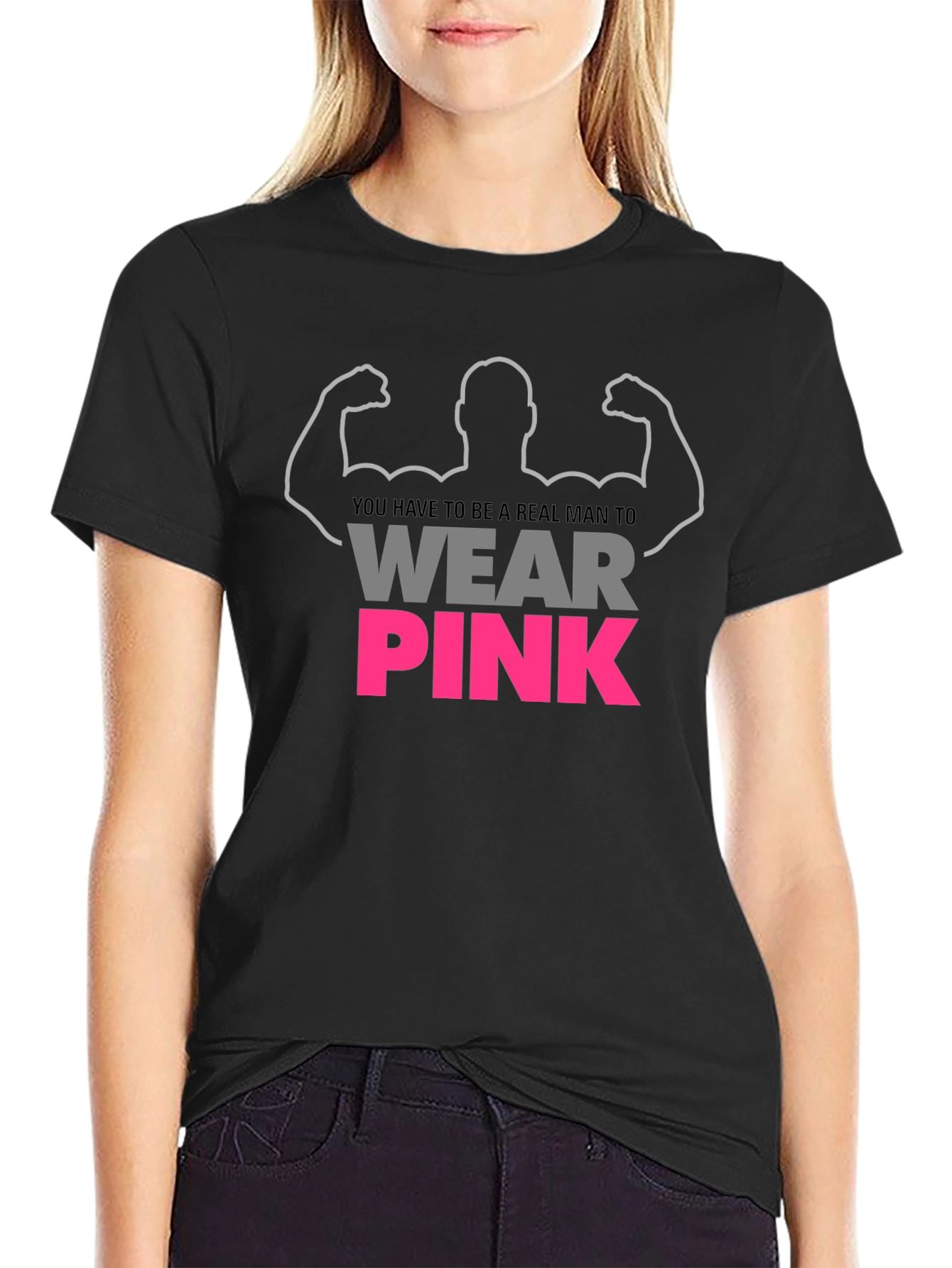 Real Man Wear Pink Graphic T-Shirt