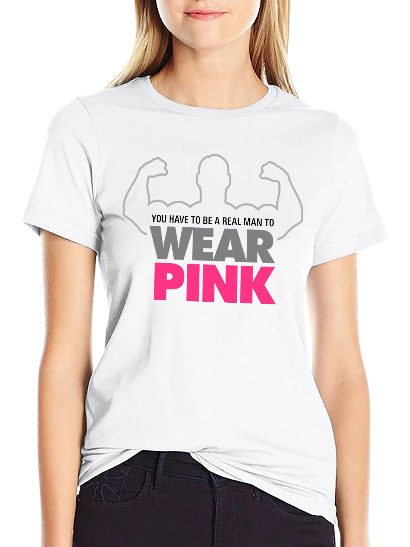 Real Man Wear Pink Graphic T-Shirt