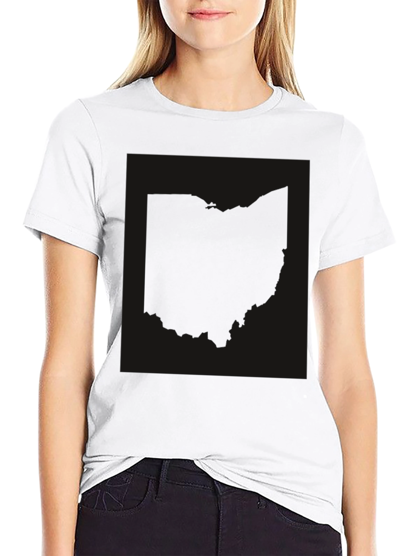 Black Graphic Tee - Ohio State Shape