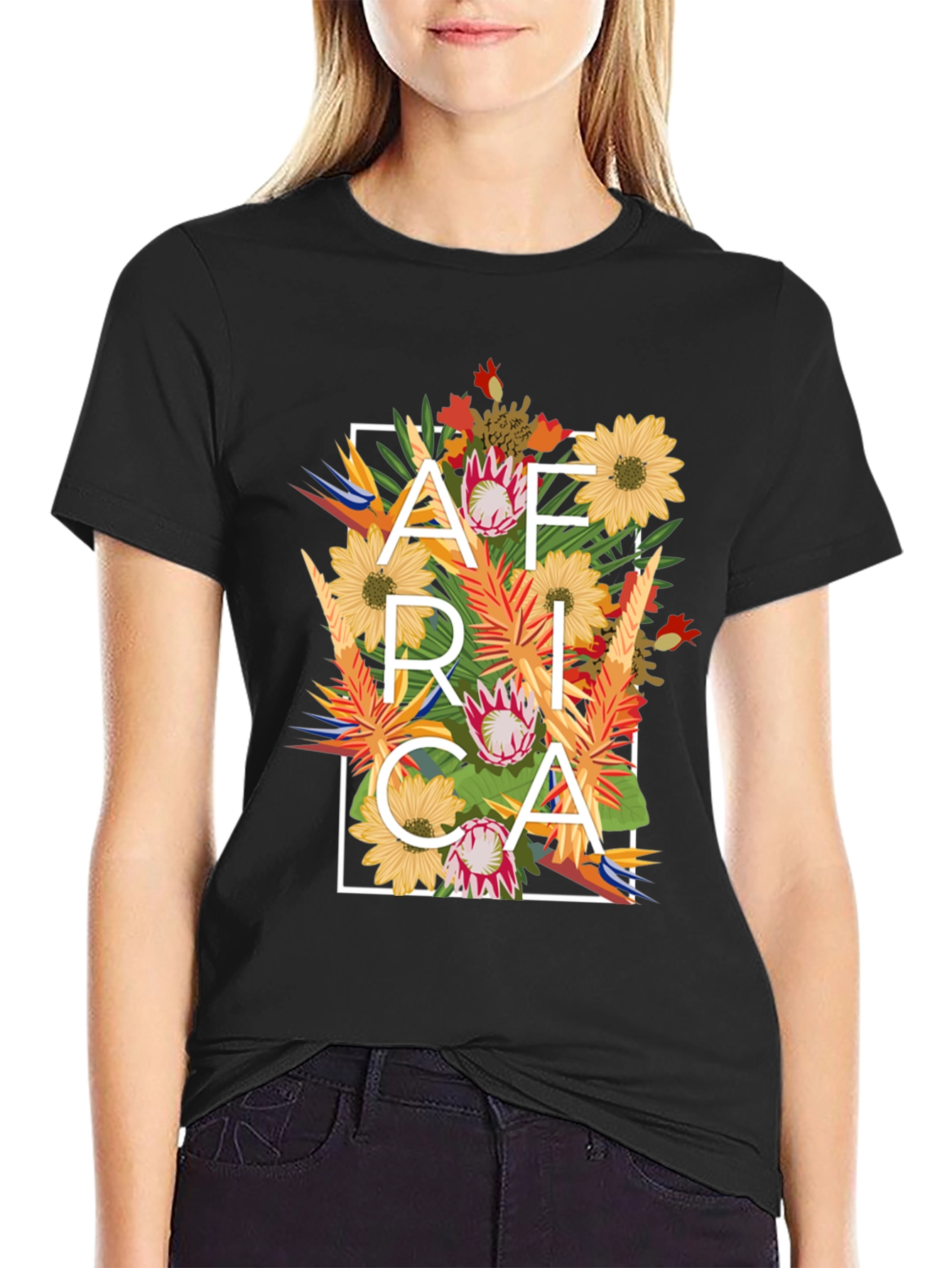 Floral Africa Graphic T-Shirt