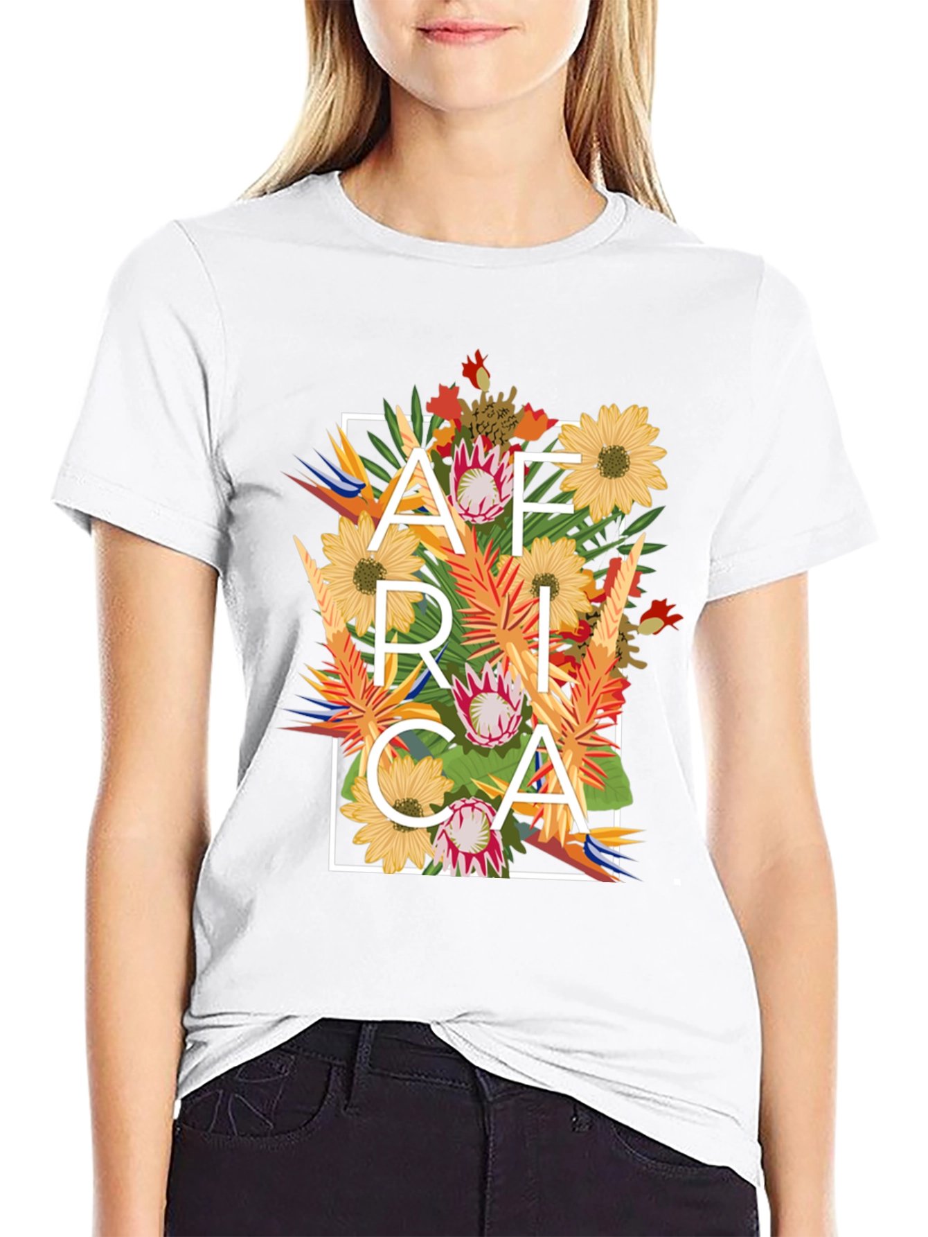 Floral Africa Graphic T-Shirt