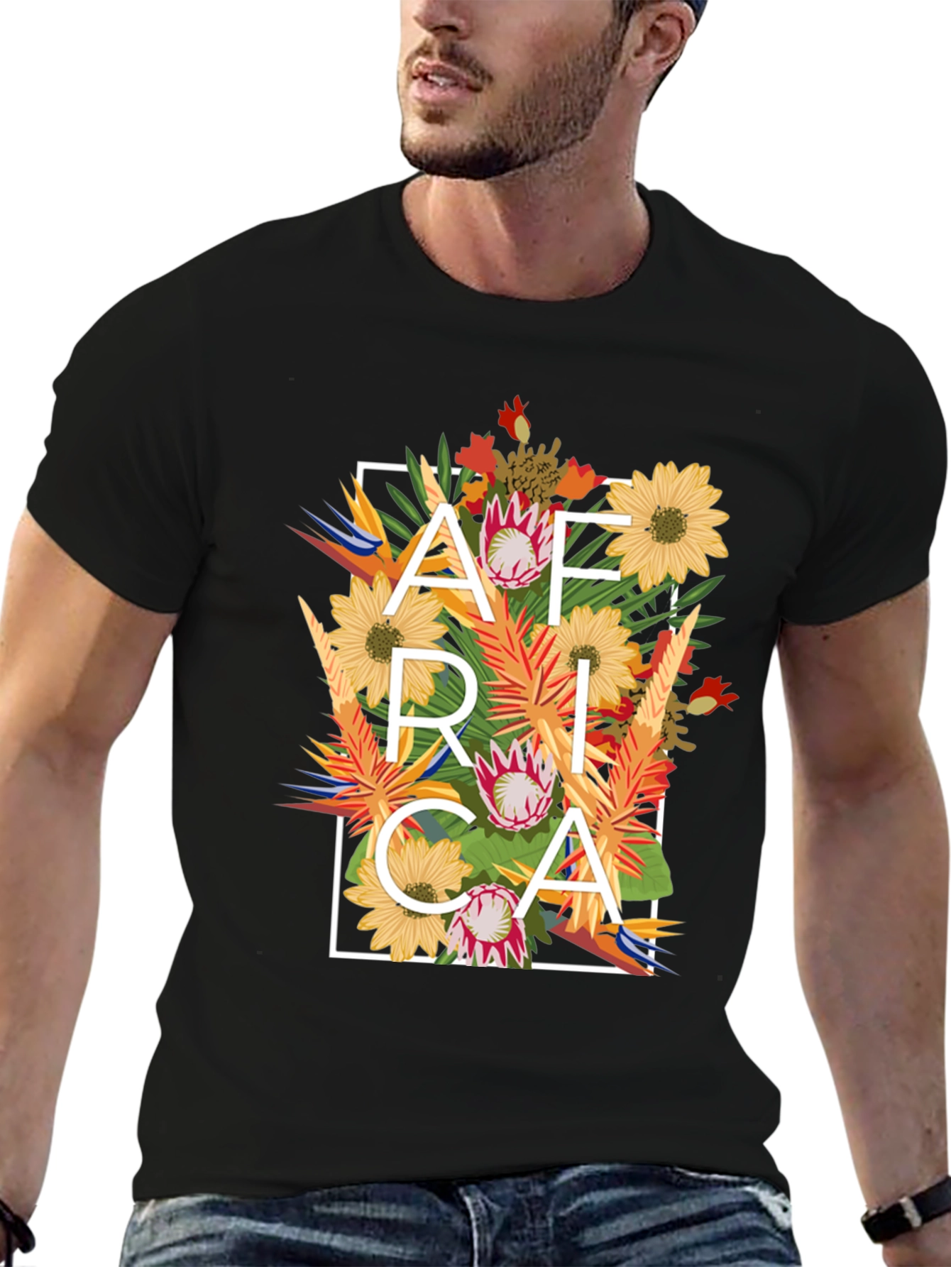 Floral Africa Graphic T-Shirt