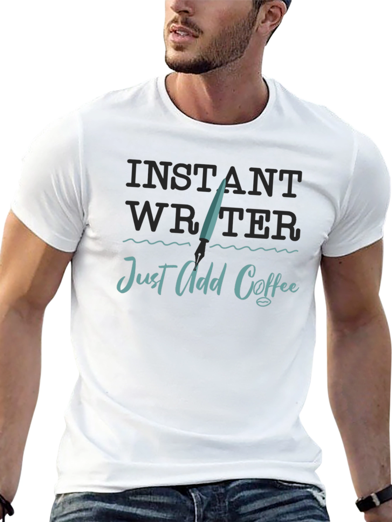 Instant Writer T-Shirt - Just Add Coffee!