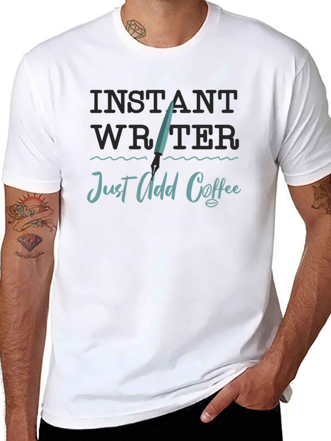 Instant Writer T-Shirt - Just Add Coffee!