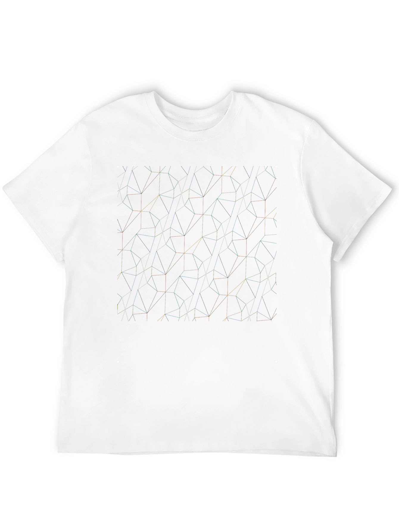 Geometric Line Art T-Shirt - Modern Style