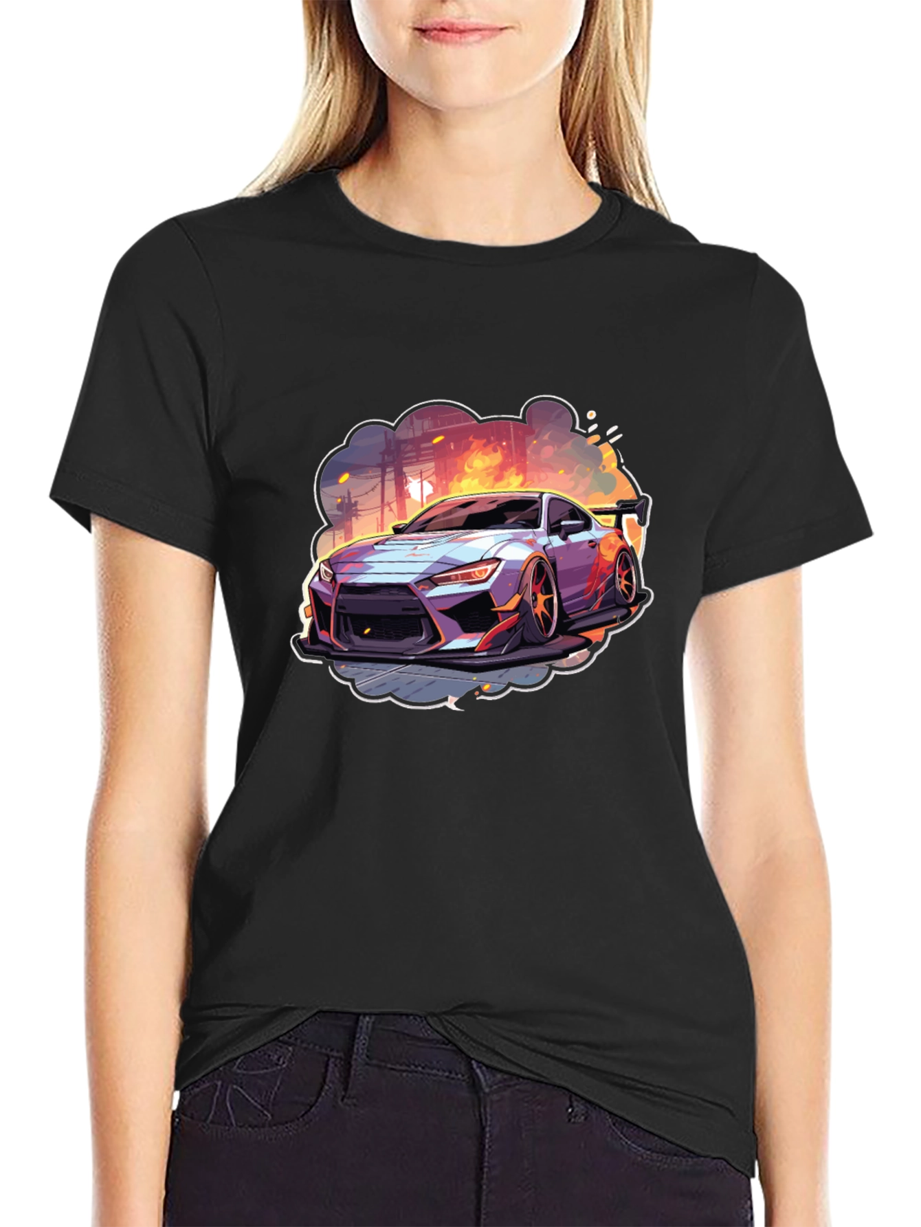 Sleek Car Graphic Tee - Streetwear Style