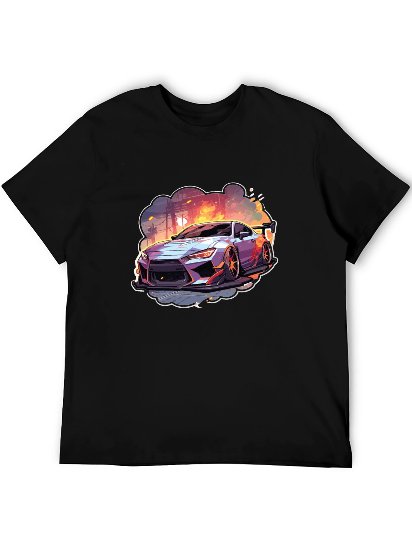 Sleek Car Graphic Tee - Streetwear Style