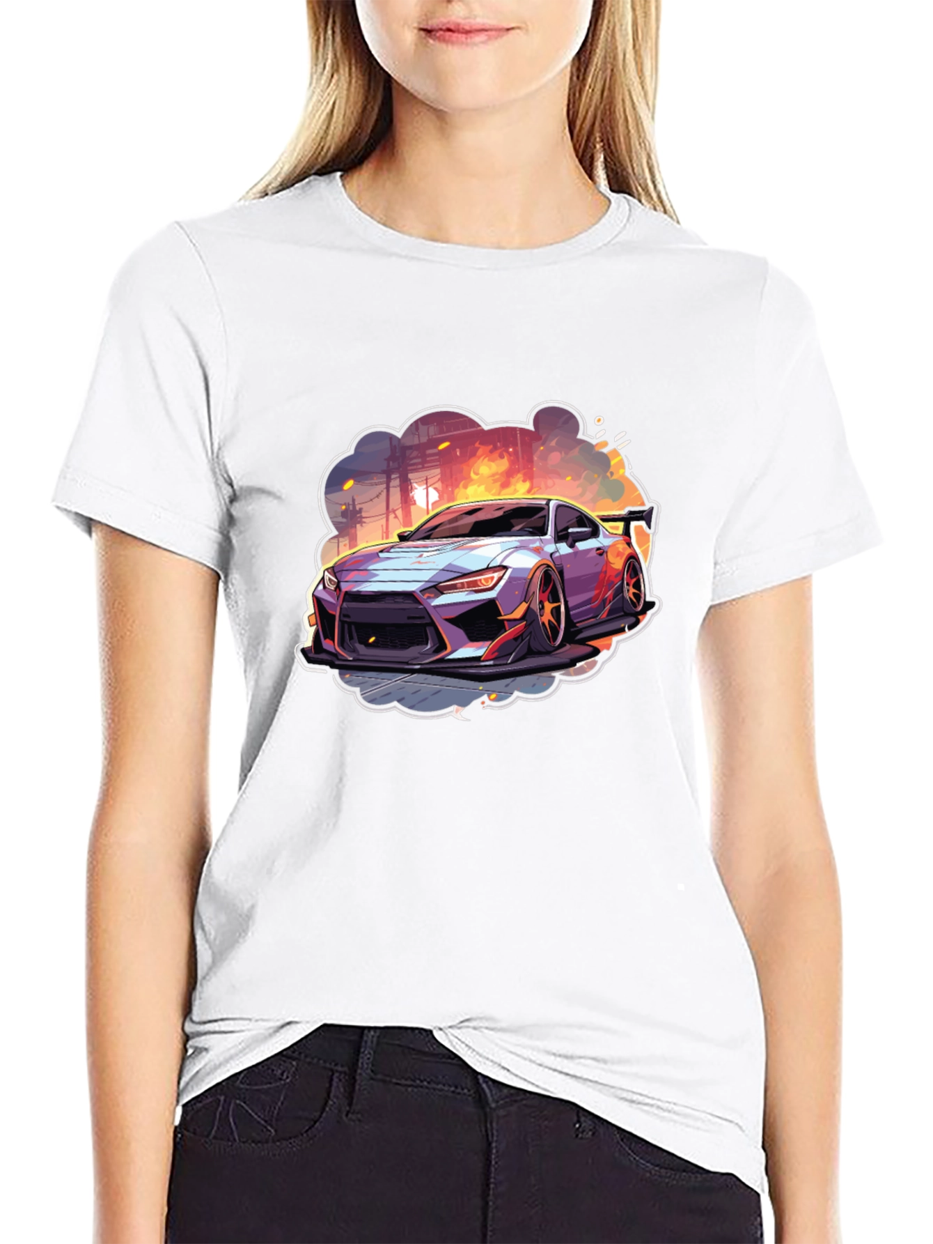 Sleek Car Graphic Tee - Streetwear Style