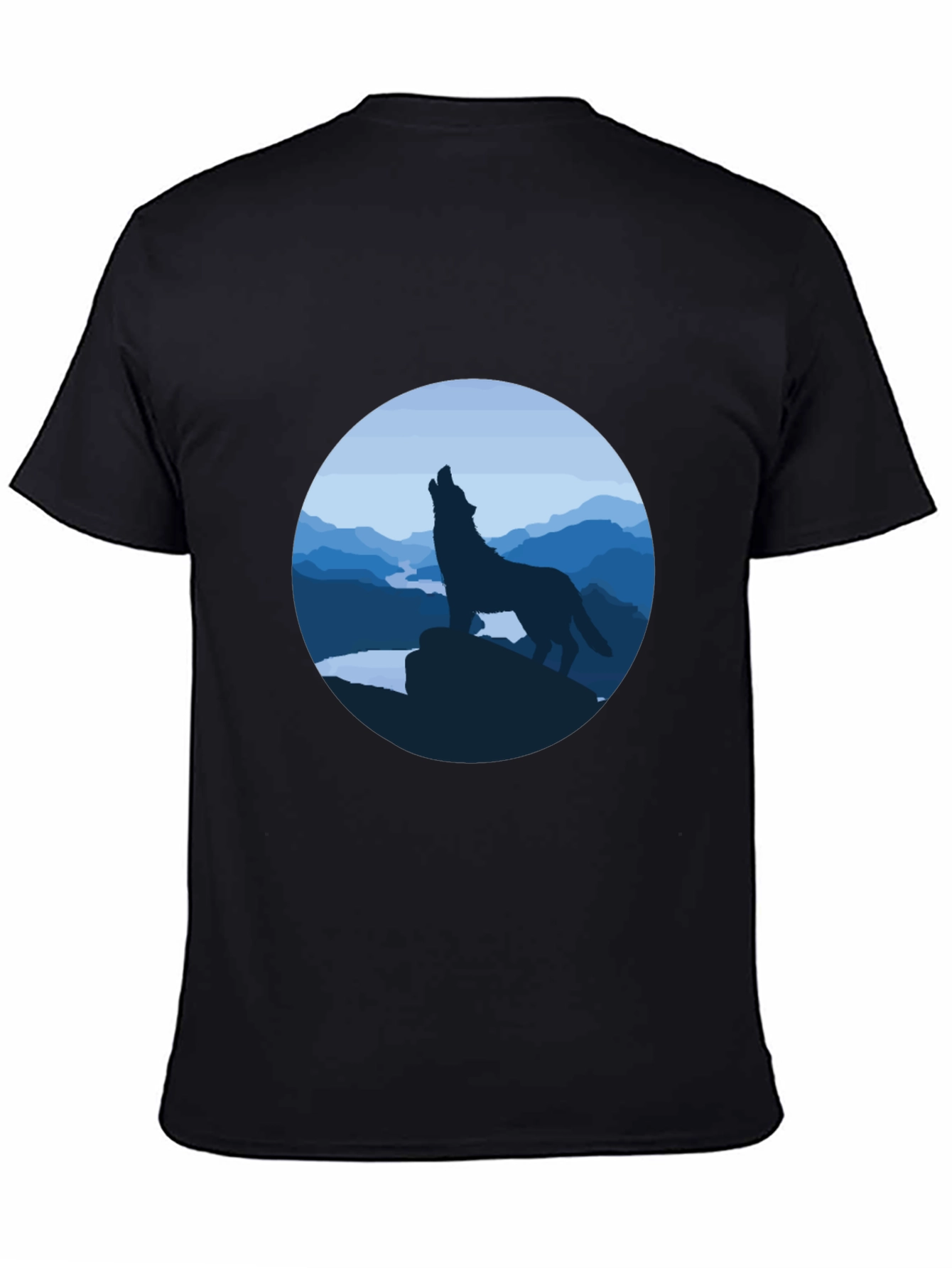 Wolf Howling Graphic Tee - Black