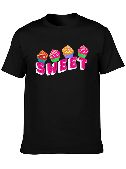 Sweet Cupcake Graphic T-Shirt - Black