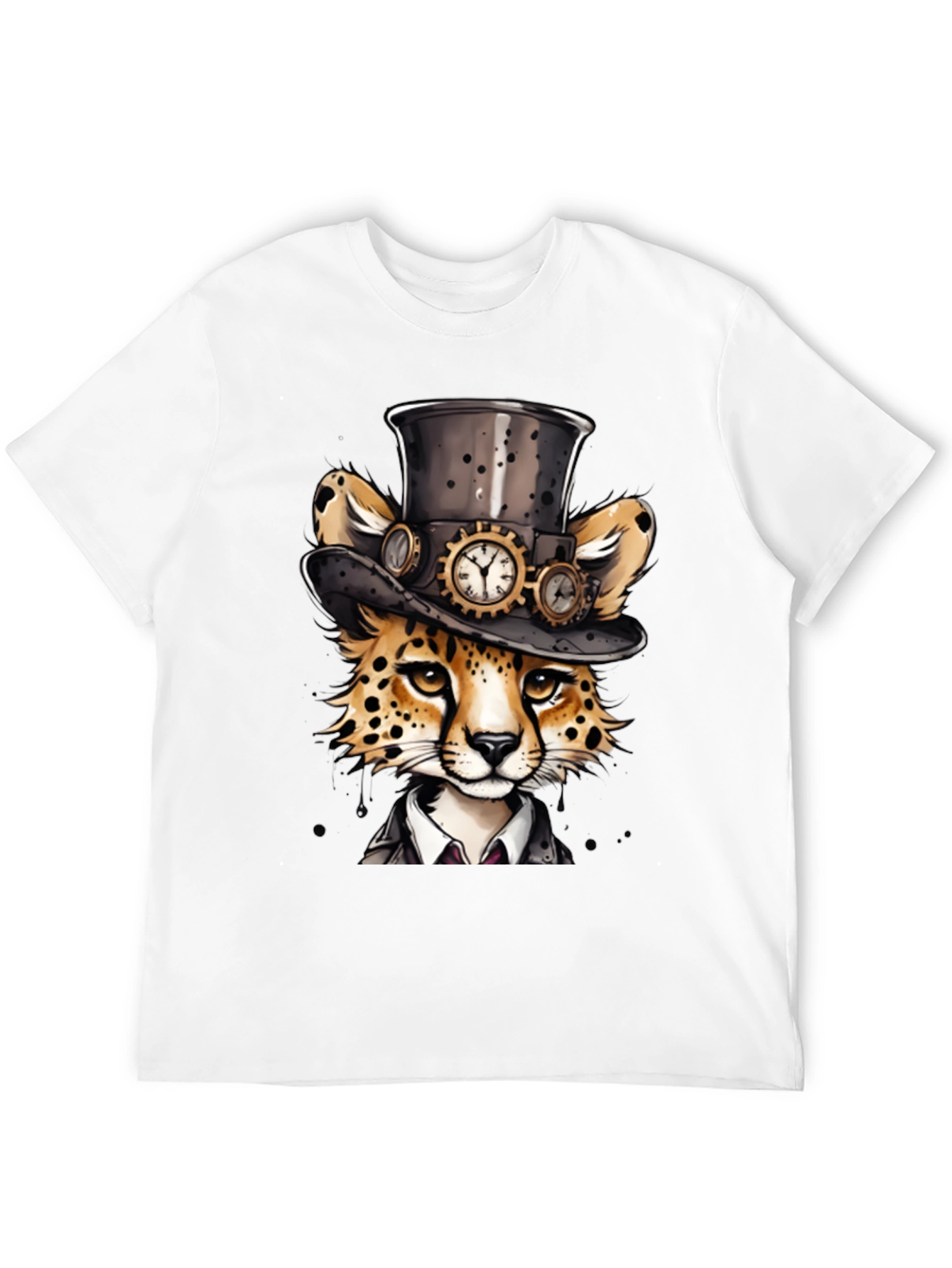 Steampunk Cheetah T-Shirt - Animal Tee