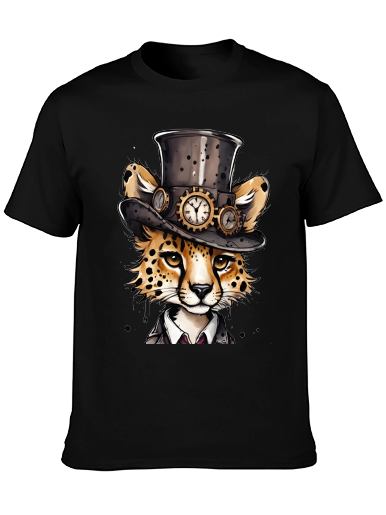 Steampunk Cheetah T-Shirt - Animal Tee