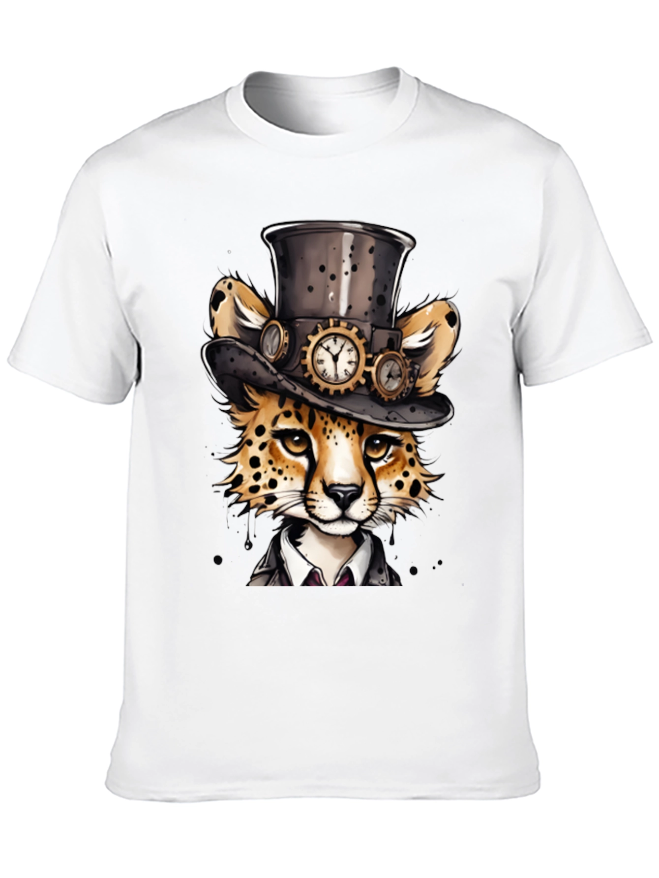 Steampunk Cheetah T-Shirt - Animal Tee