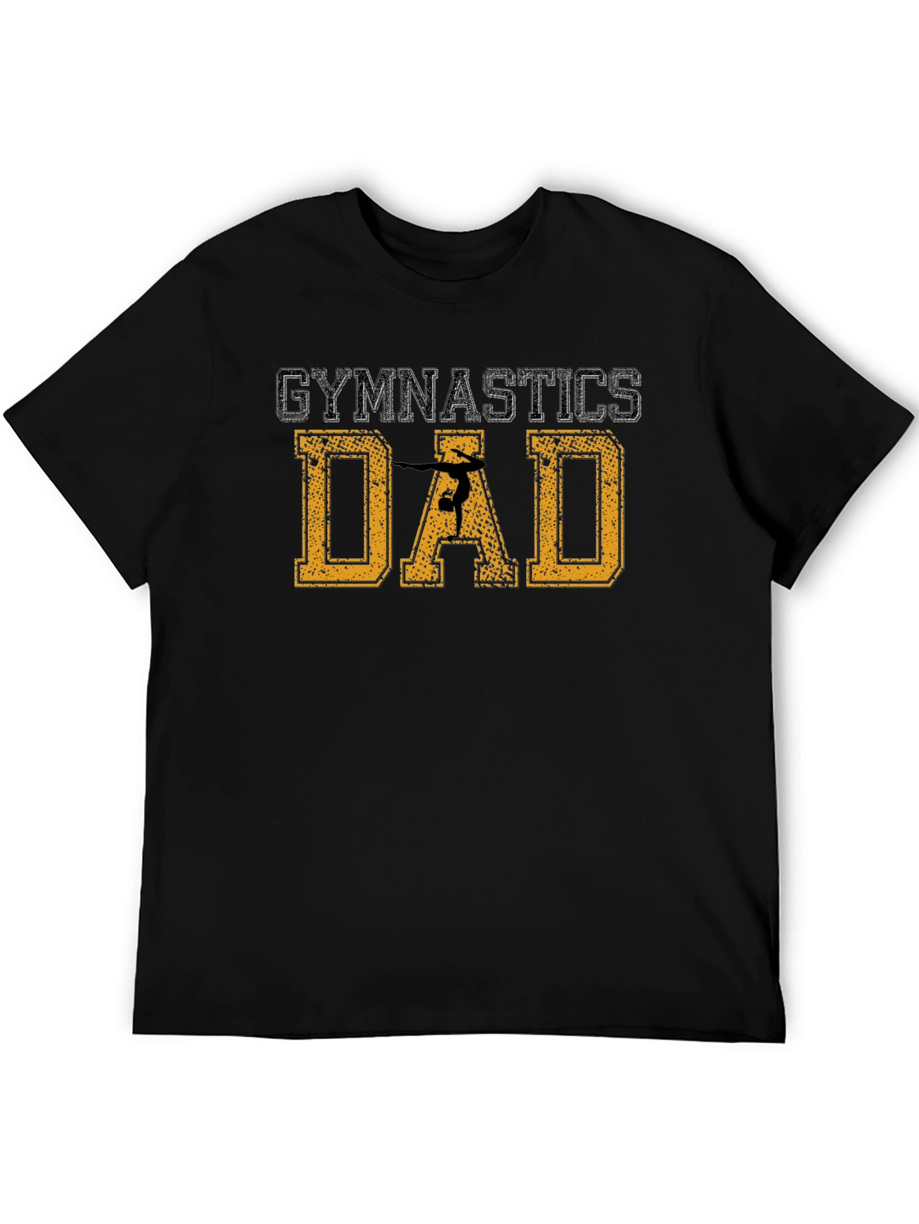 Gymnastics Dad T-Shirt - Black Cotton Tee